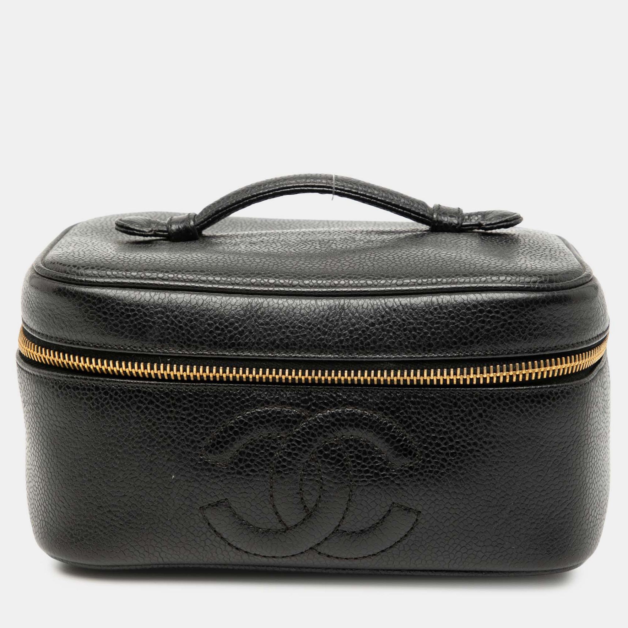 

Chanel Black CC Caviar Vanity Bag
