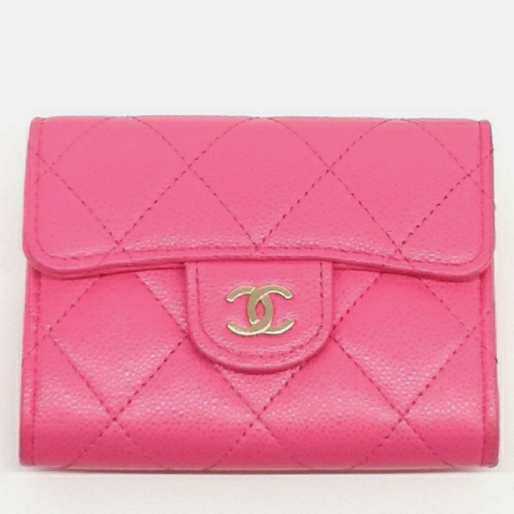 

Chanel Pink Caviar Leather Card Holder