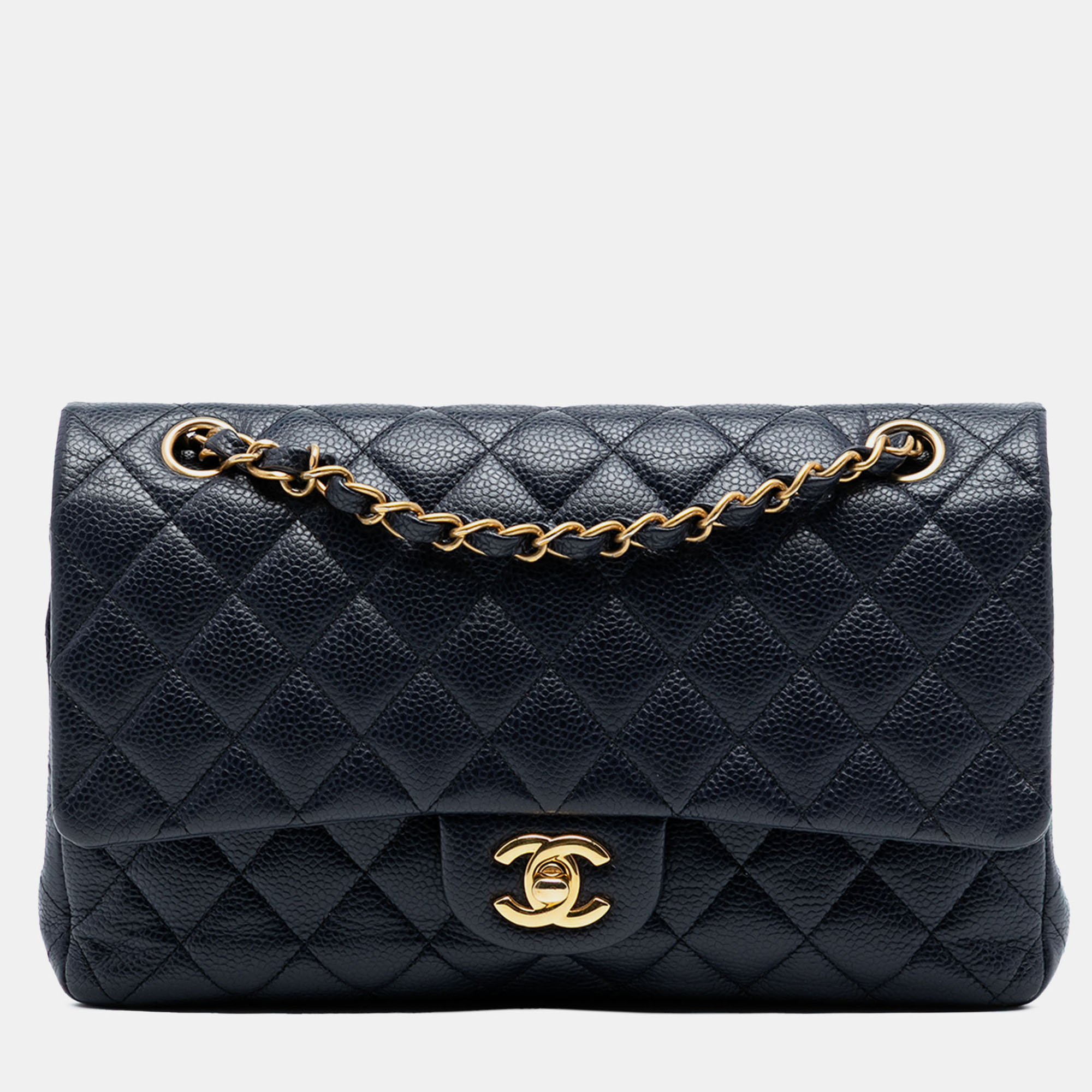 

Chanel Blue Medium Classic Caviar Double Flap