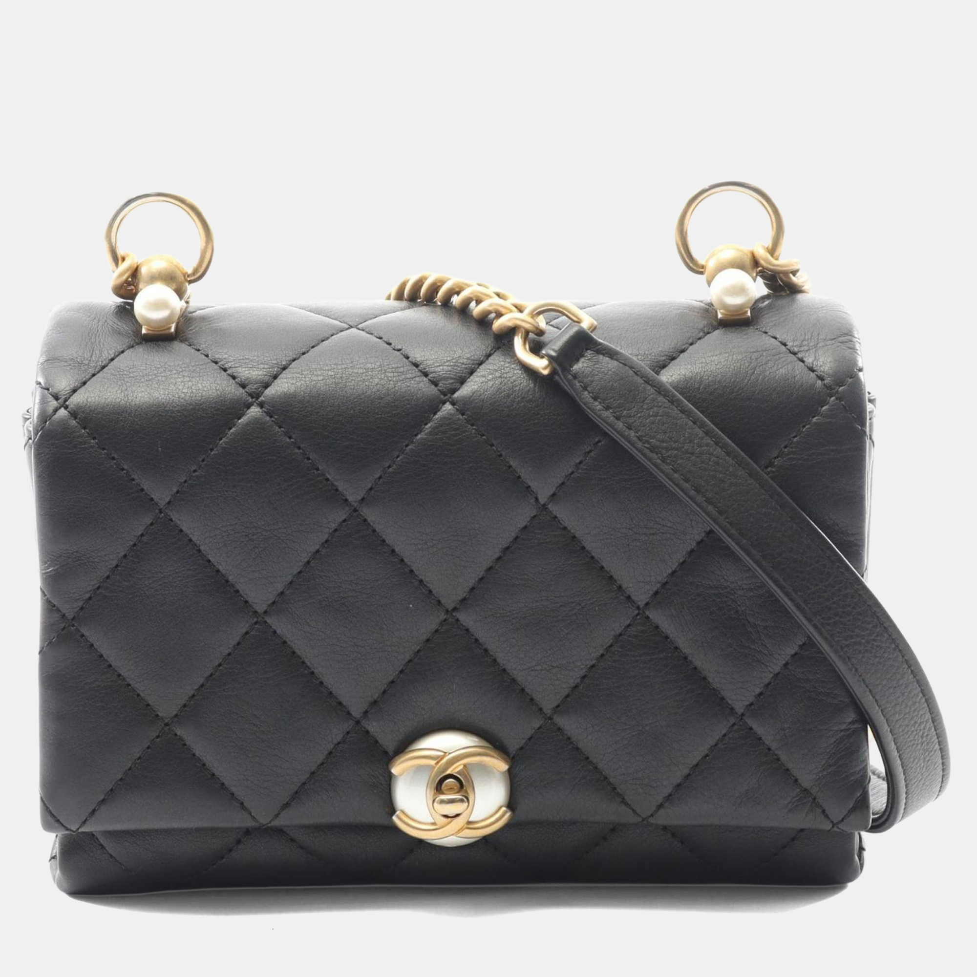 

Chanel Mini Matelasse Shoulder Bag Leather Black
