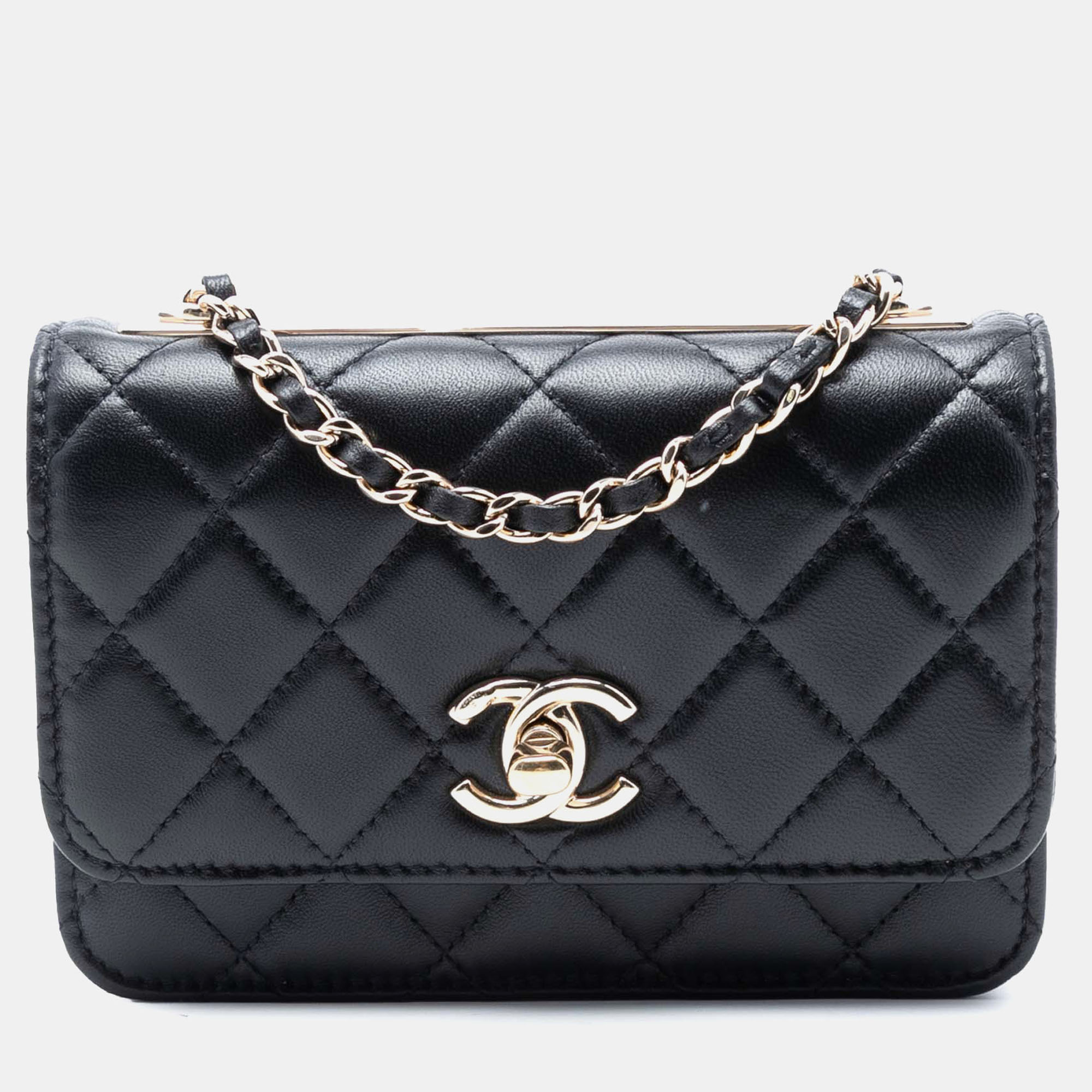 

Chanel Black Mini Lambskin Trendy CC Wallet On Chain