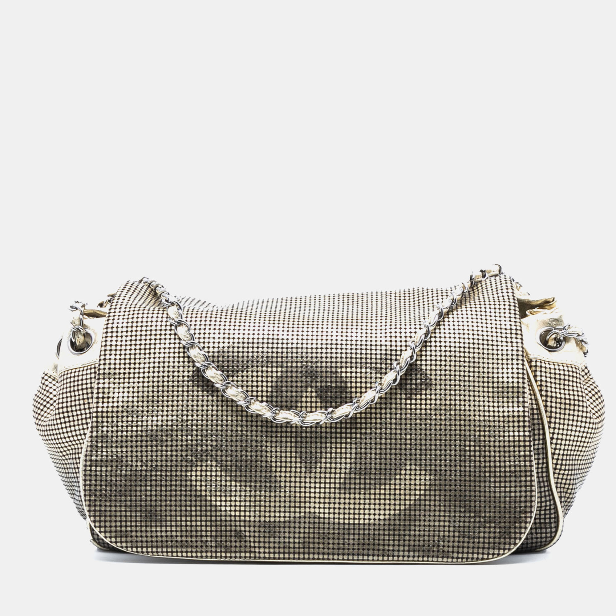 

Chanel Gold Perforated Lambskin Hollywood Accordion Flap
