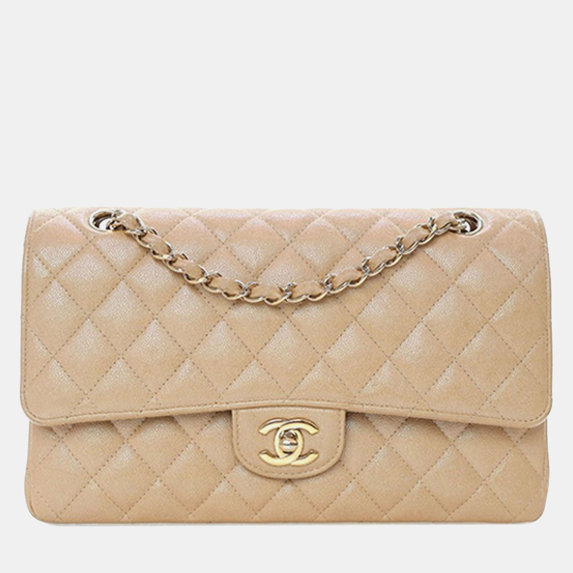 

Chanel Brown Medium Classic Iridescent Caviar Double Flap
