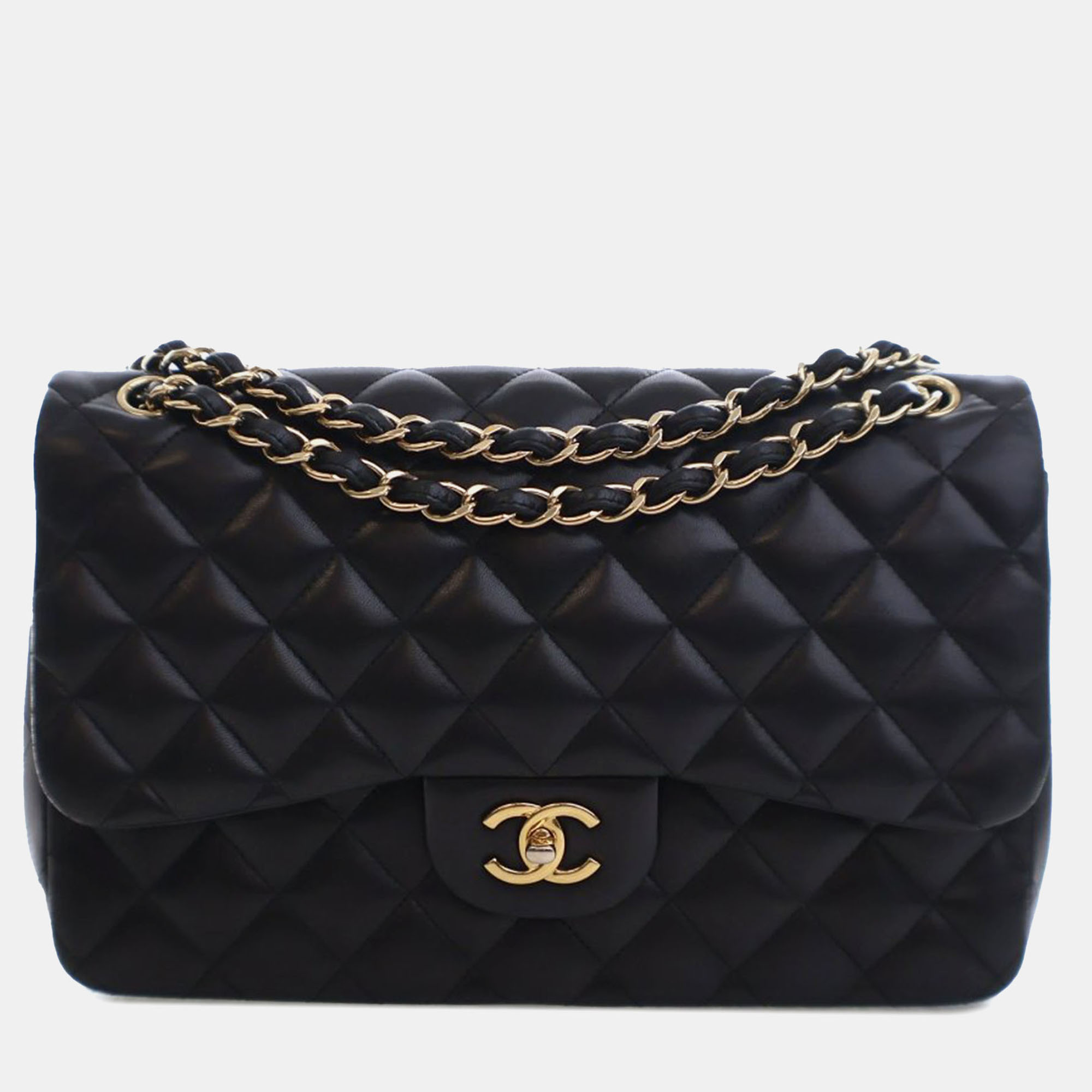 

Chanel Black Jumbo Classic Lambskin Double Flap