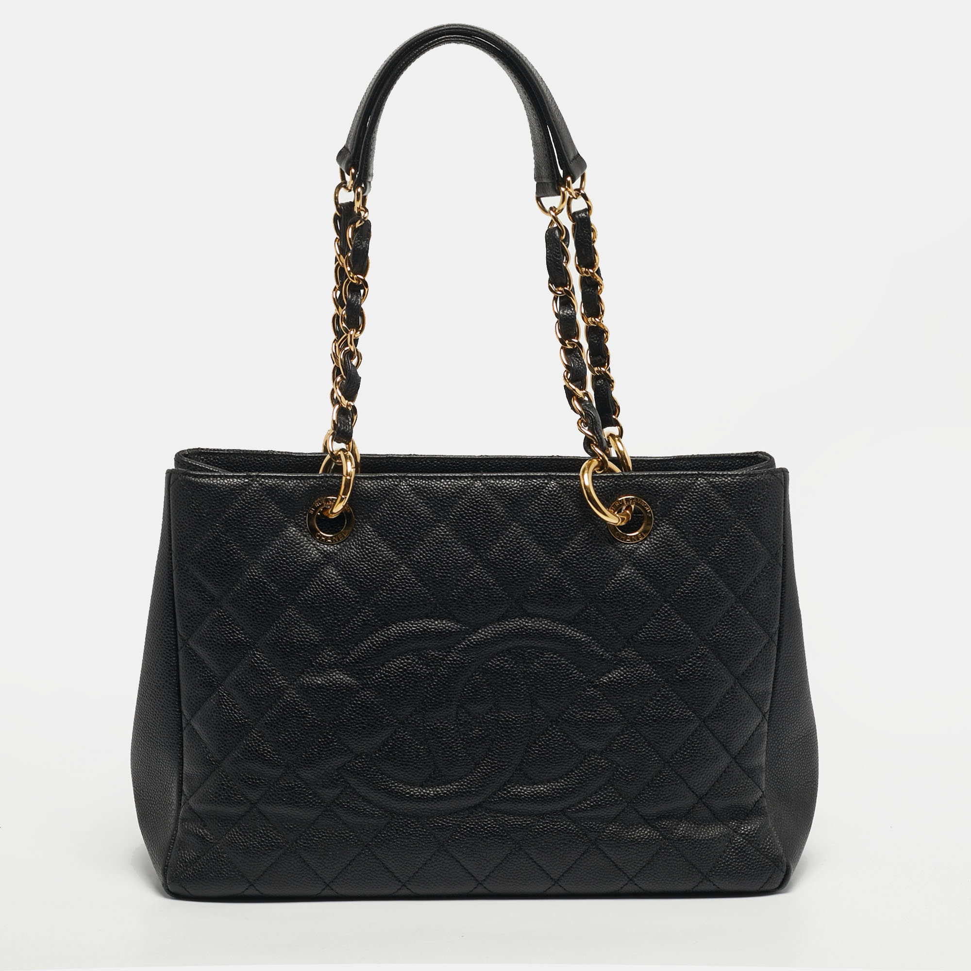 

Chanel GST Black Caviar Quilted Leather Tote