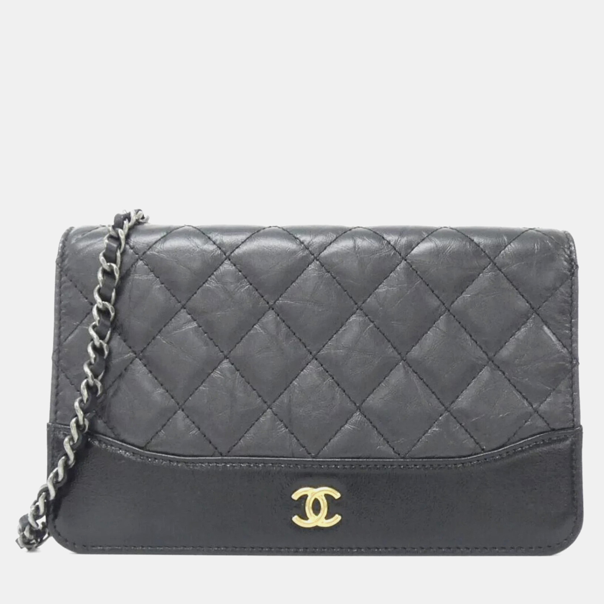 

Chanel Gabriel Line Chain Wallet, Black