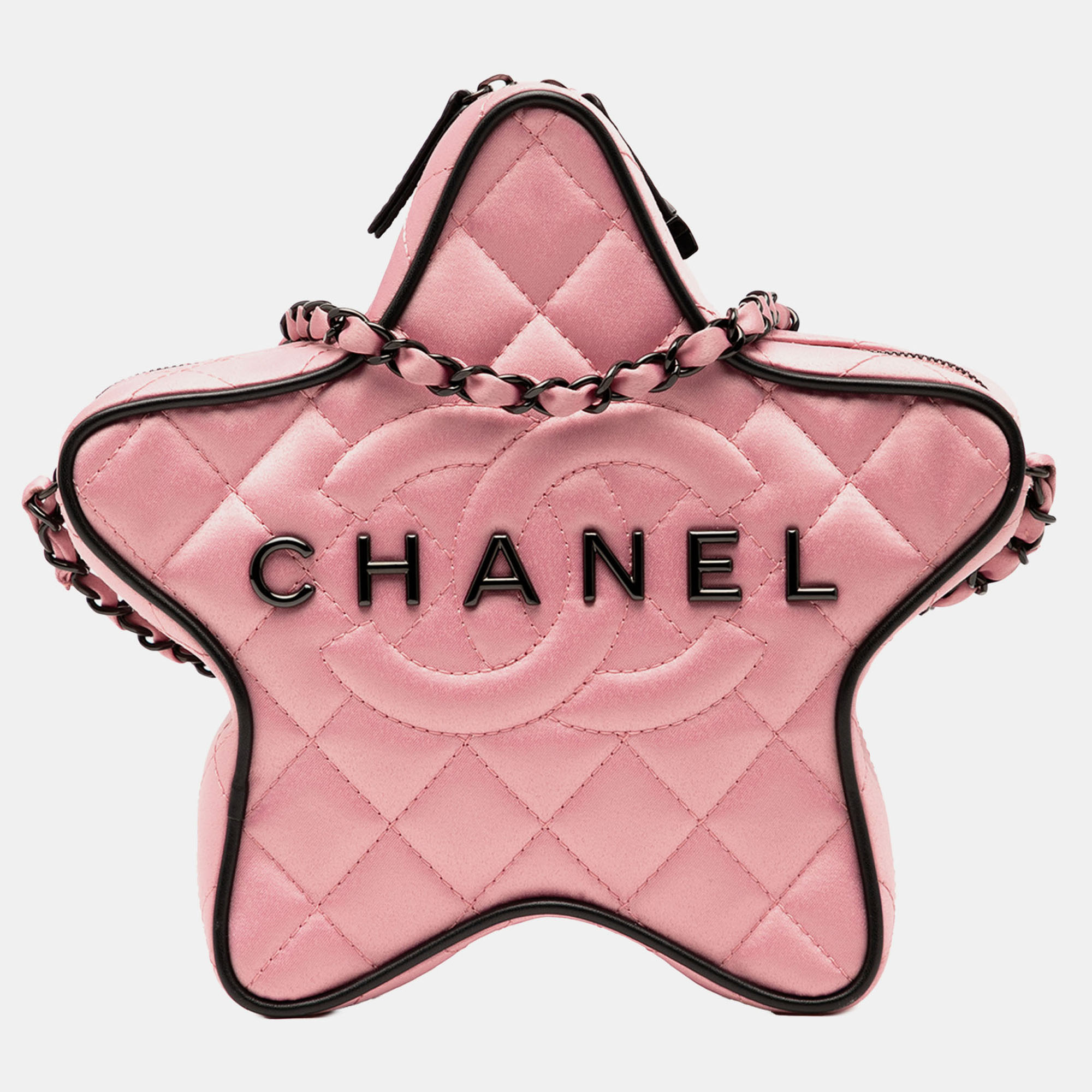 

Chanel Pink Quilted Satin Walk Of Fame Star Crossbody