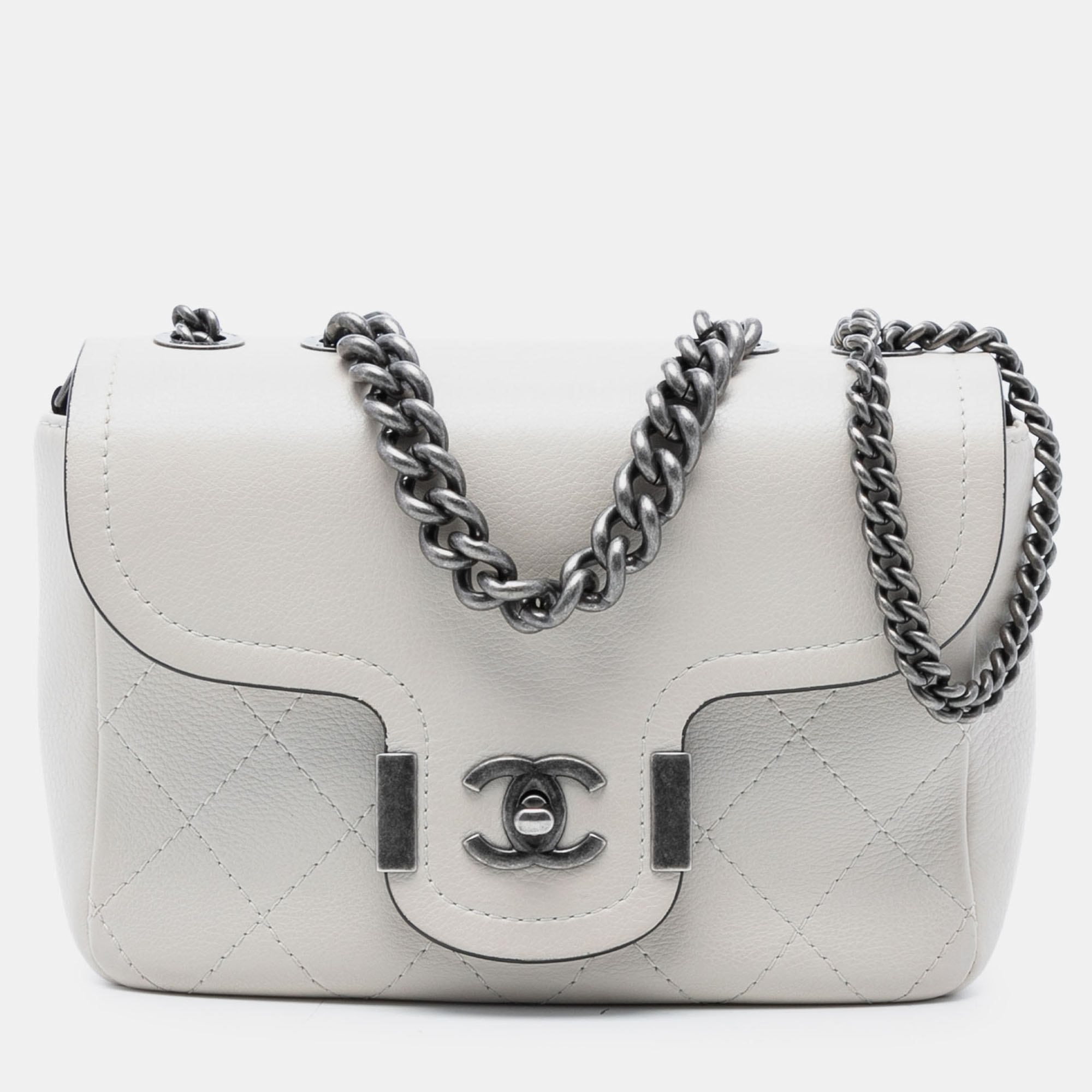 

Chanel White Paris-Greece Calfskin Archi Chic Flap