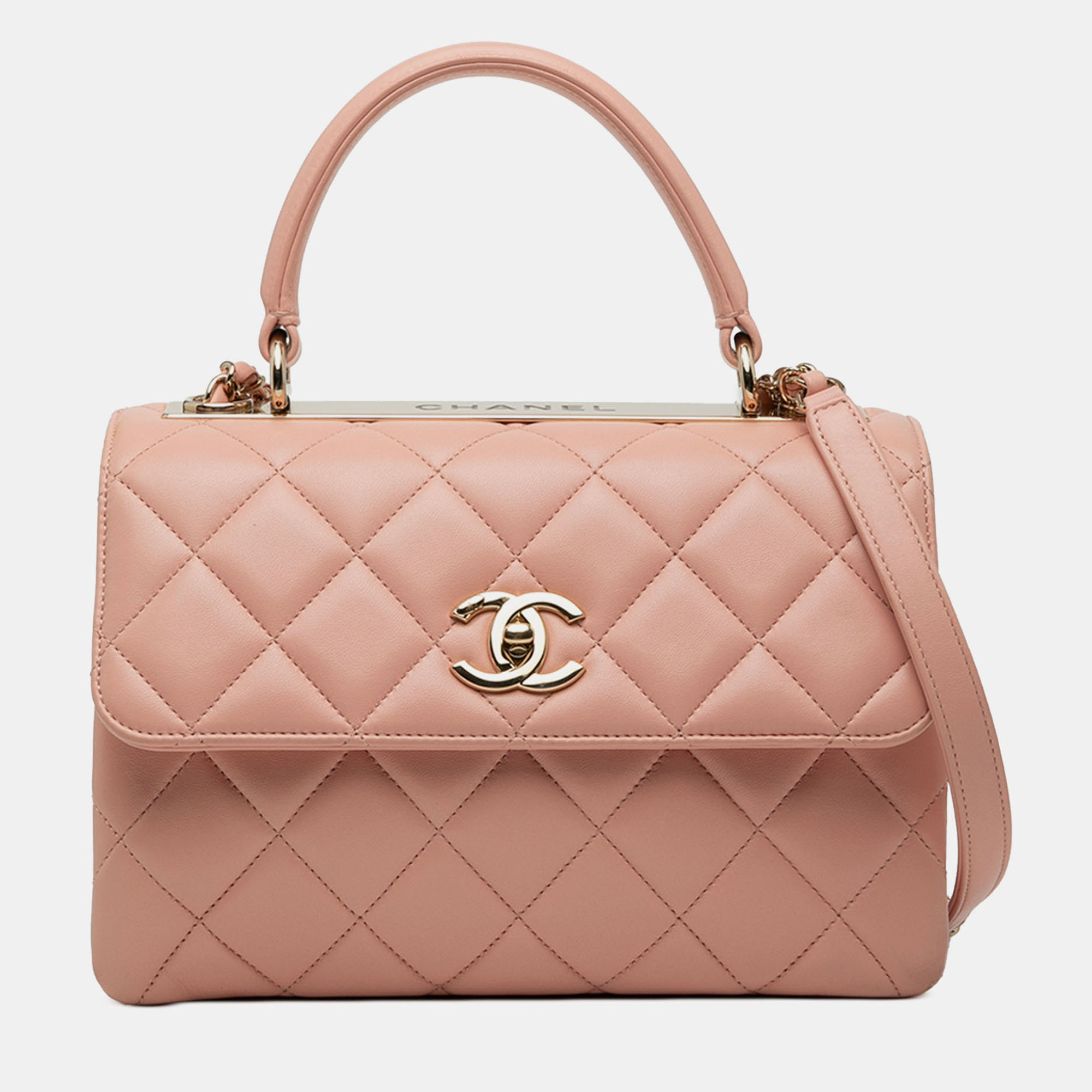 

Chanel Pink Small Quilted Lambskin Trendy CC Flap