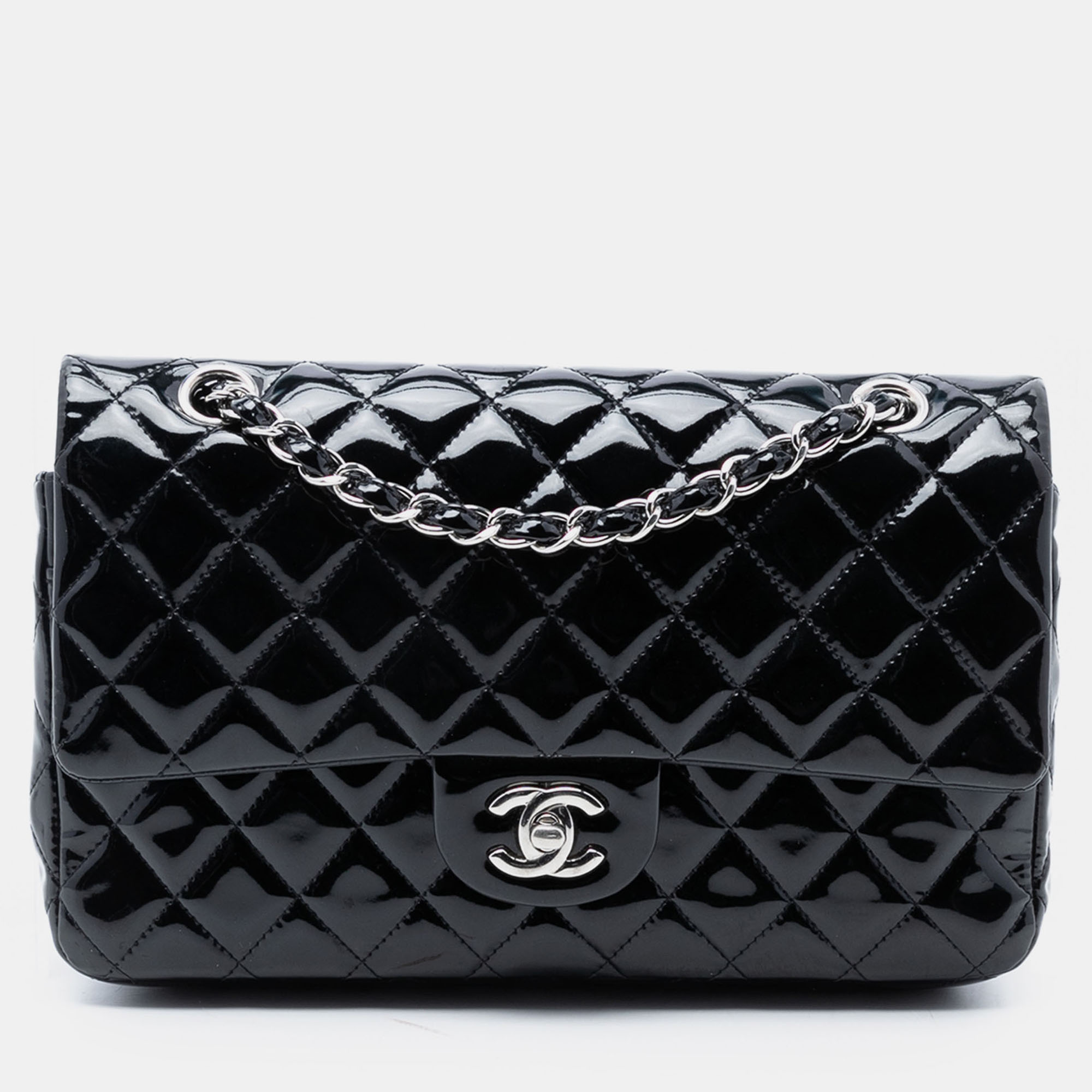 

Chanel Black Medium Classic Patent Double Flap