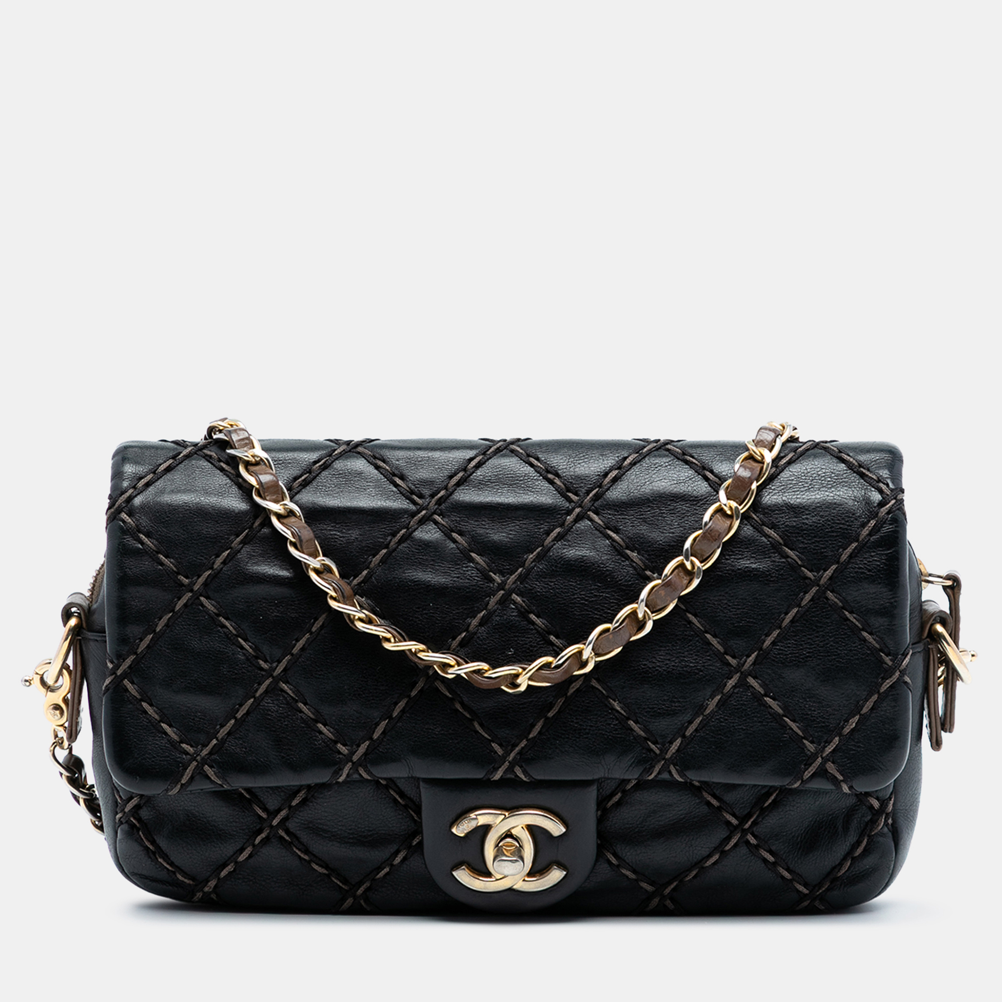 

Chanel Black Small Paris Dallas Quilted Calfskin Chic Stitch Flap