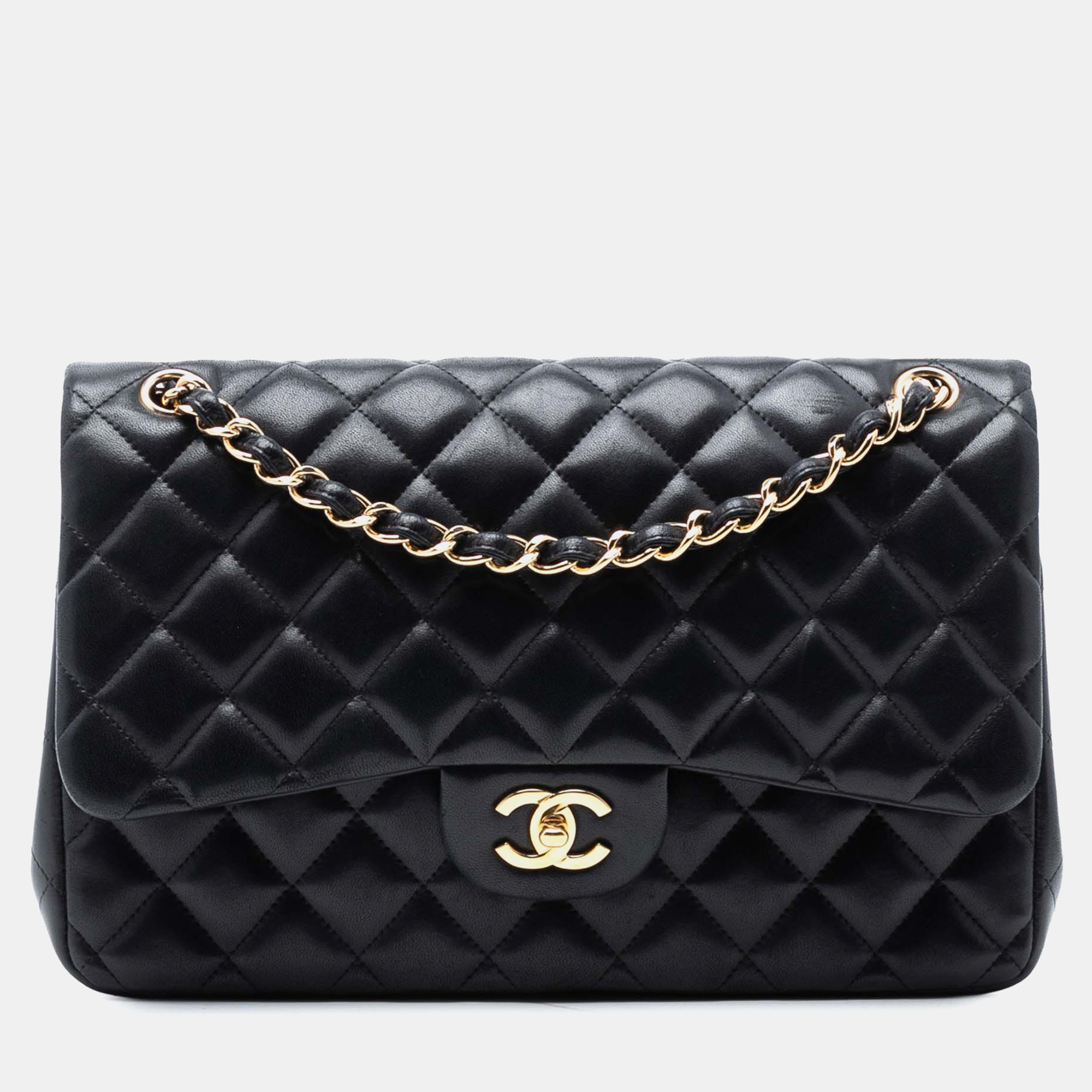 

Chanel Black Jumbo Classic Lambskin Double Flap