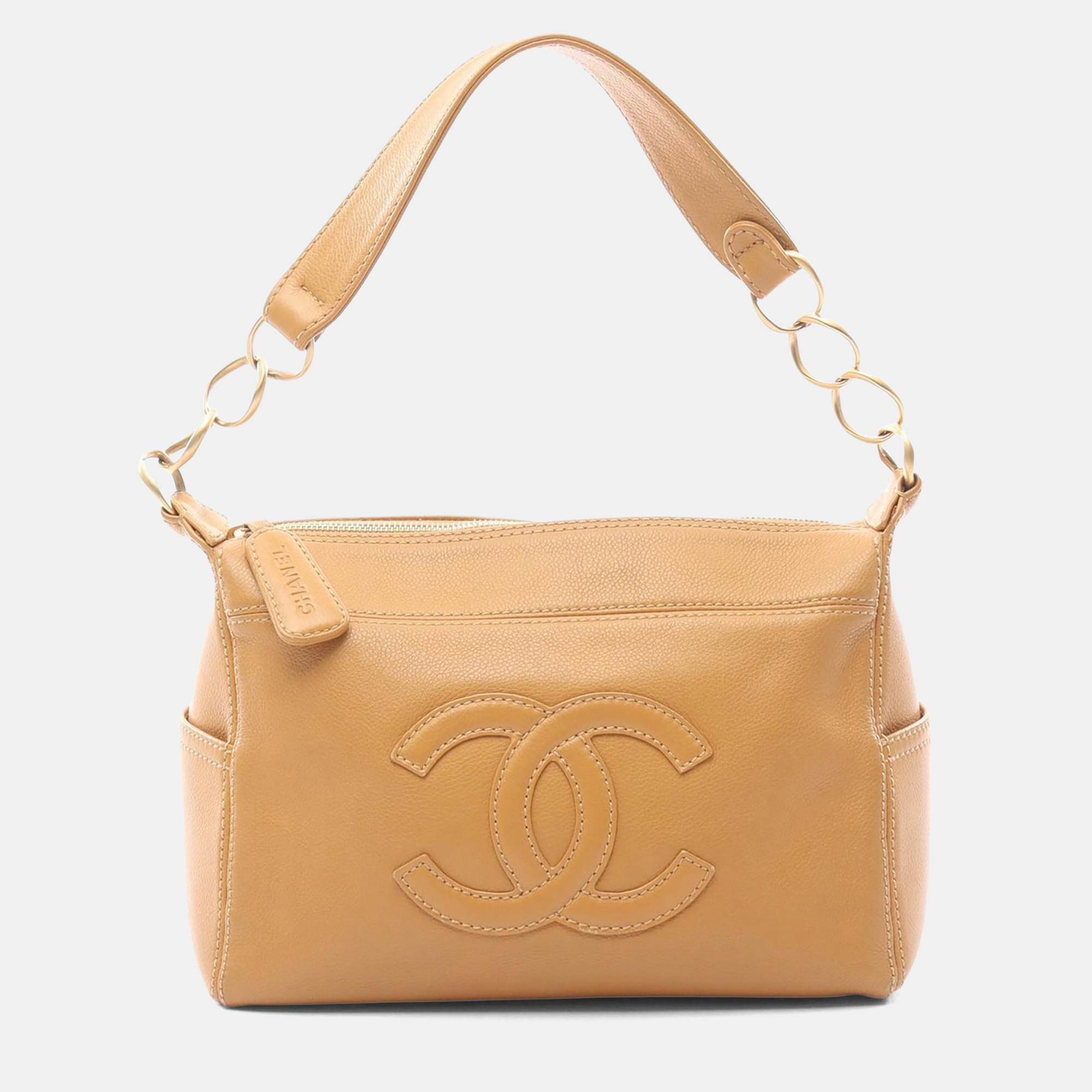

Chanel CC Timeless Beige Leather Shoulder Bag