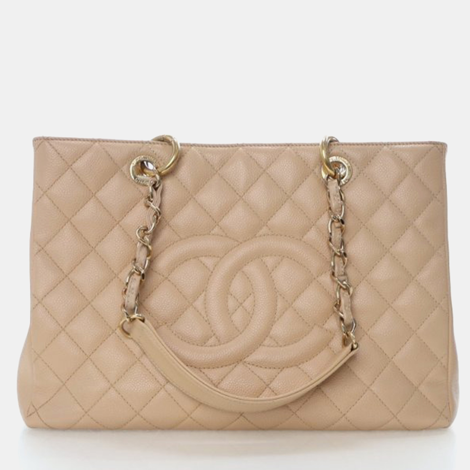 

Chanel Caviar Grand Shopping Tote, Beige
