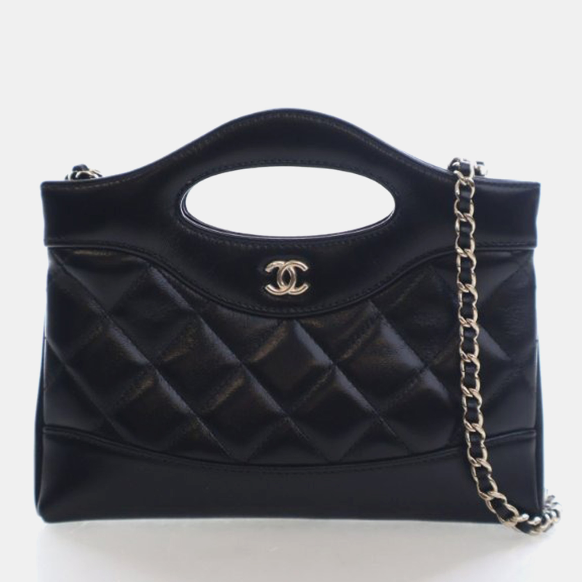 

Chanel Nano Calfskin 31 Shopping Bag, Black