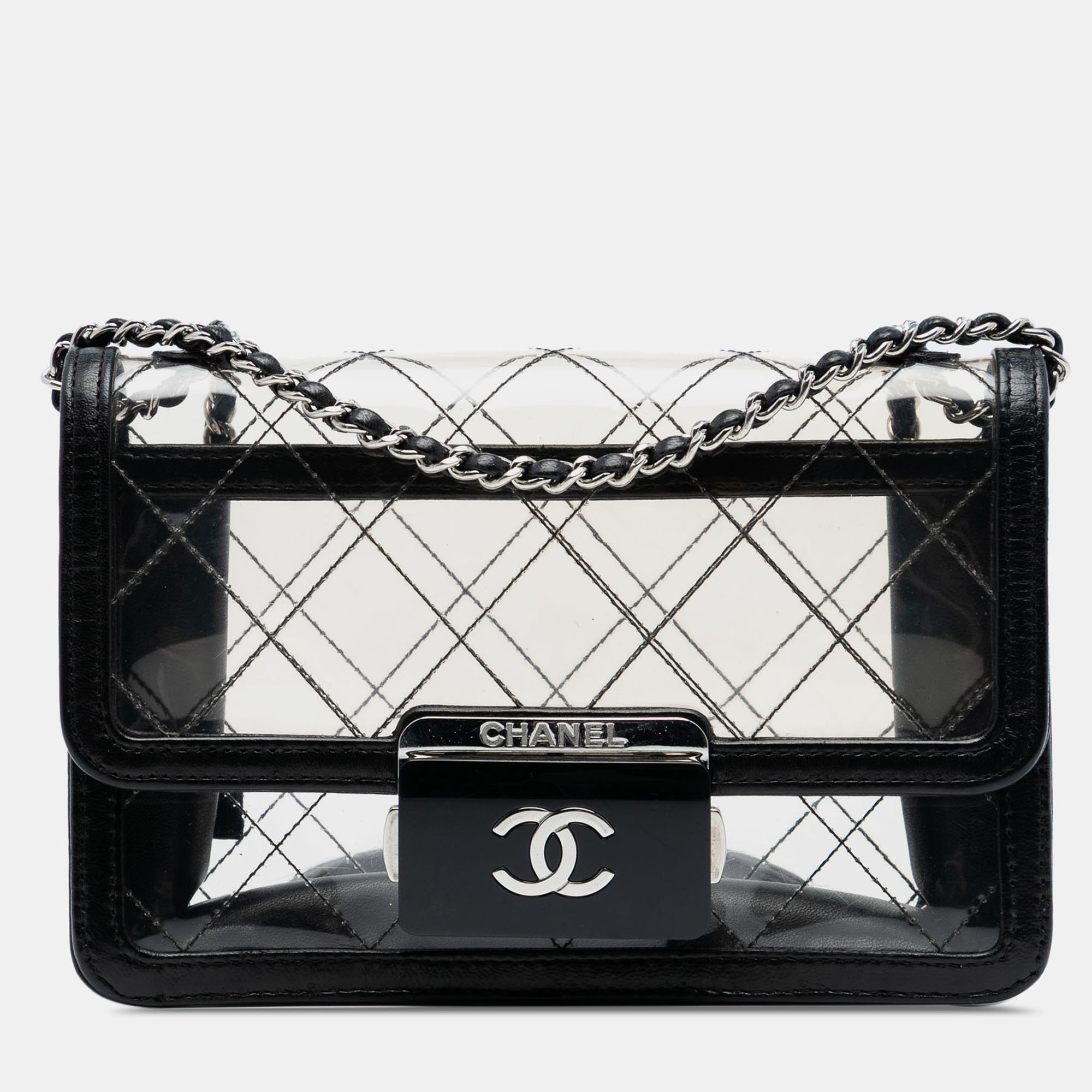 

Chanel Black Small PVC Naked Beauty Lock Flap