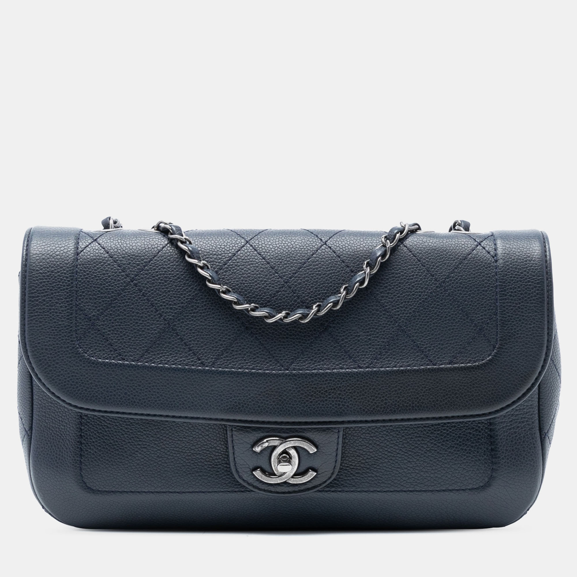 

Chanel Blue CC Diamond Stitch Caviar Flap
