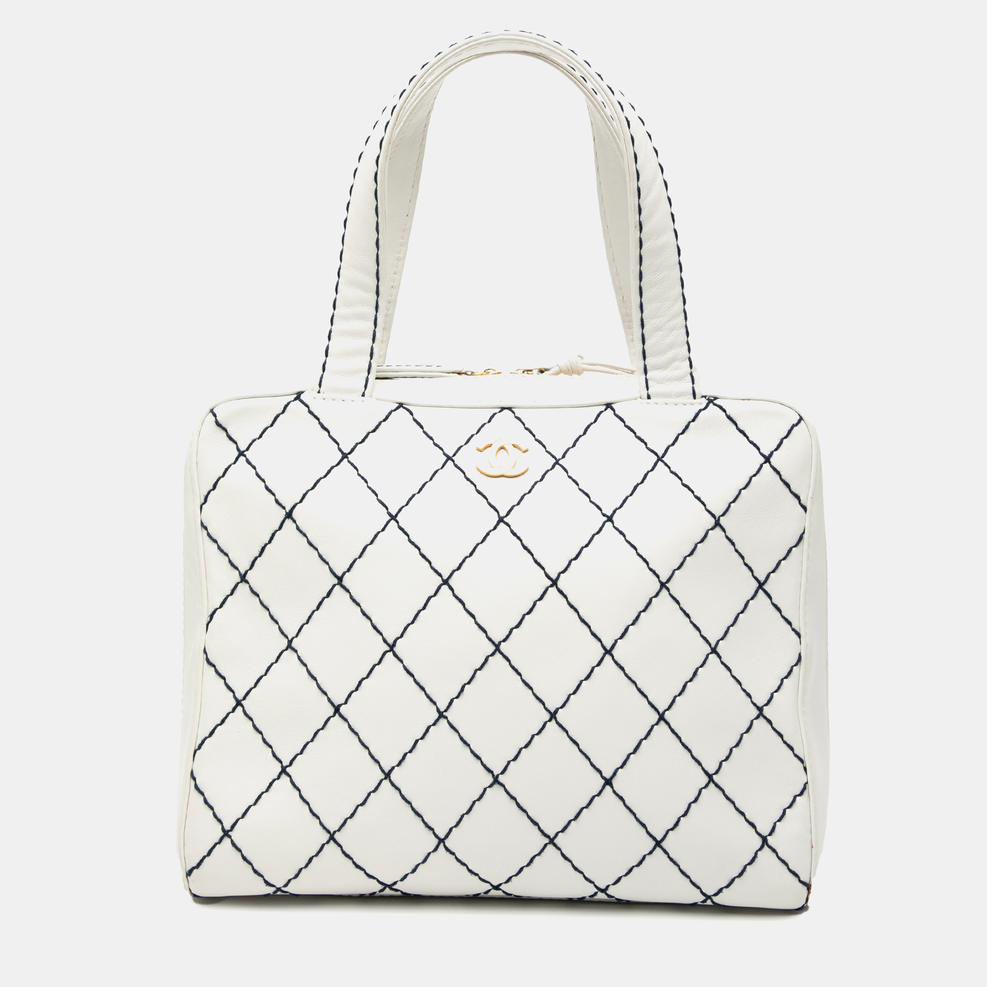 

Chanel White CC Wild Stitch Handbag
