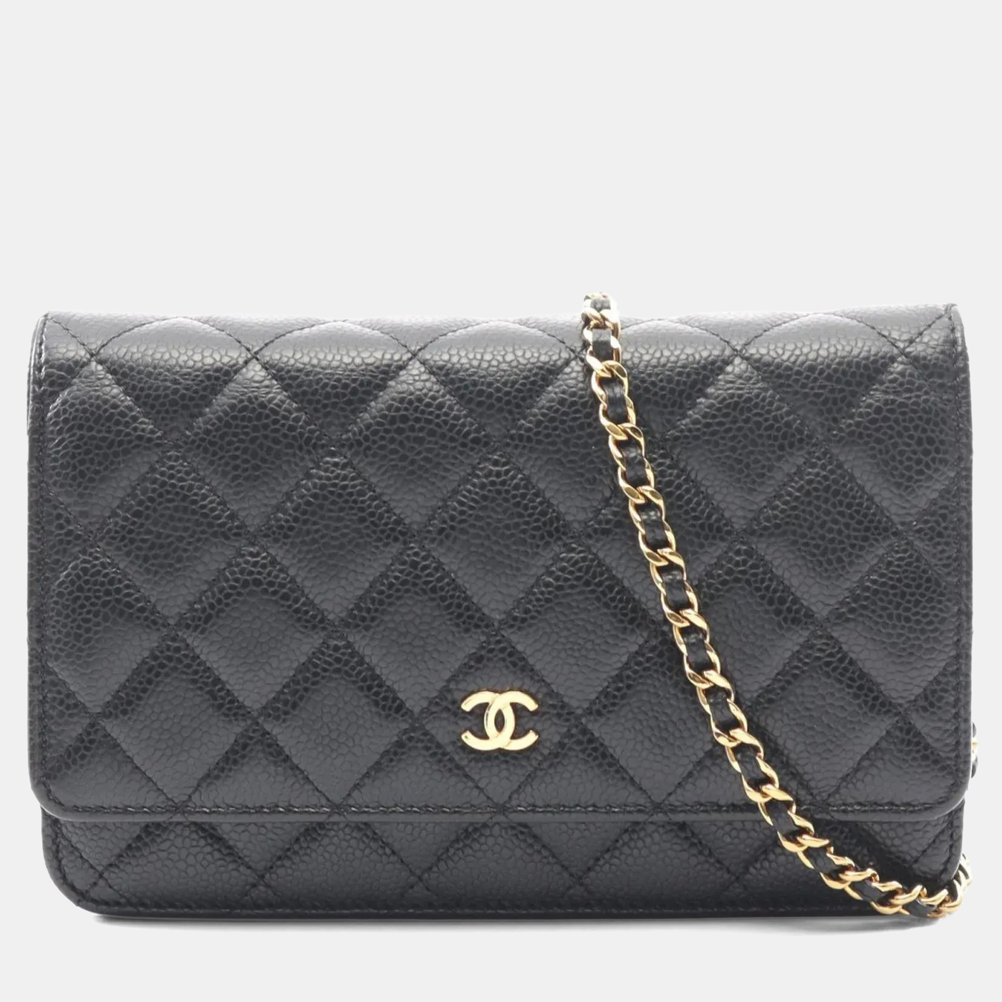 

Chanel Matelasse Shoulder Bag In Grained Calfskin Caviar Leather Black