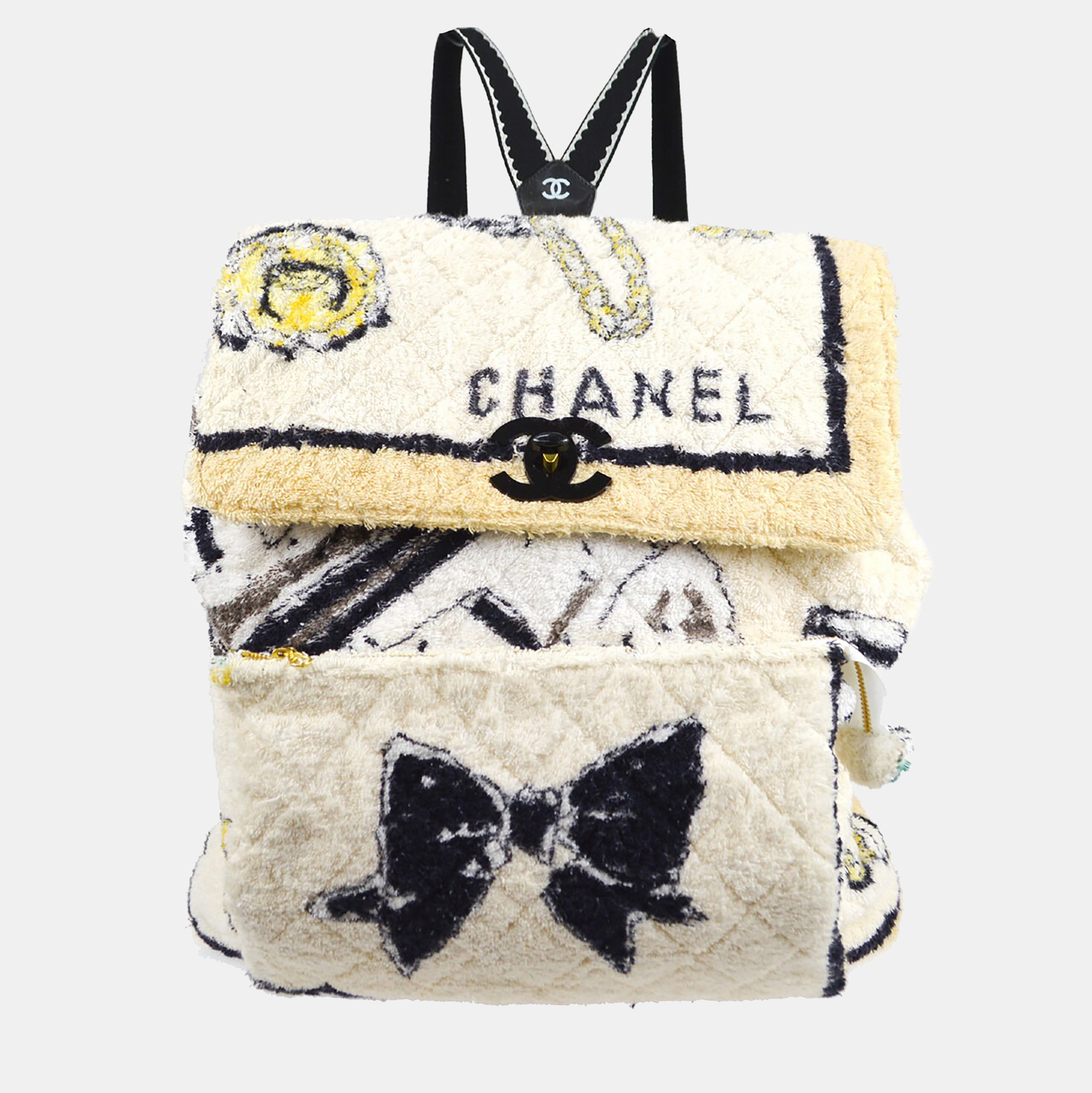

Chanel Terry Cloth Backpack Pile `94 Collection, White