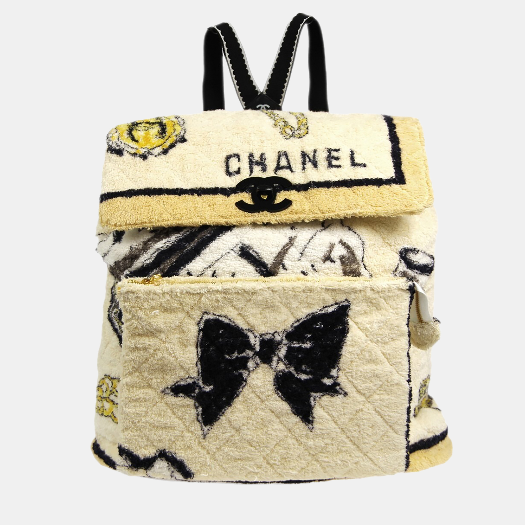 

Chanel White Terry Cloth Backpack `94 Collection