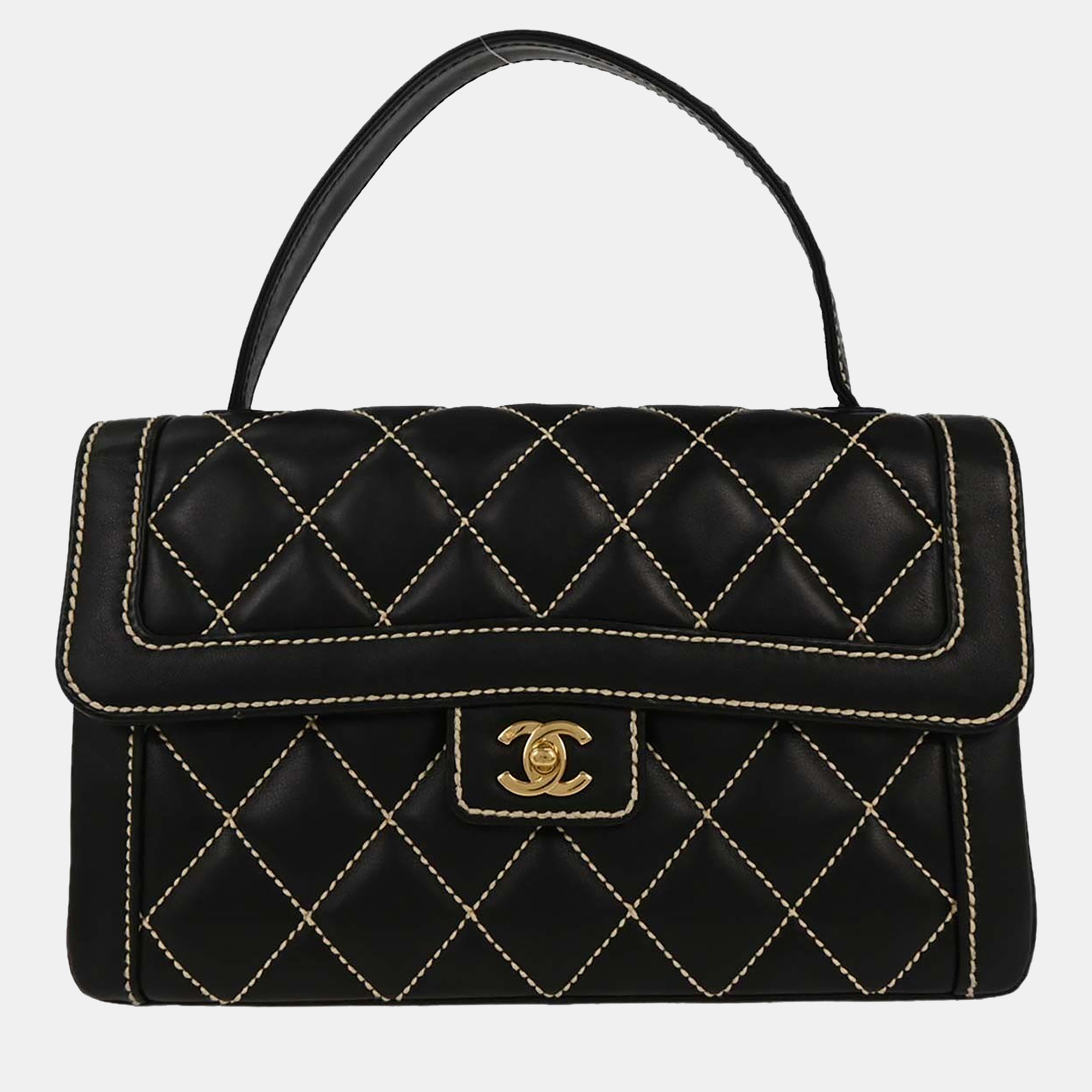 

Chanel Black Calfskin Wild Stitch Handbag