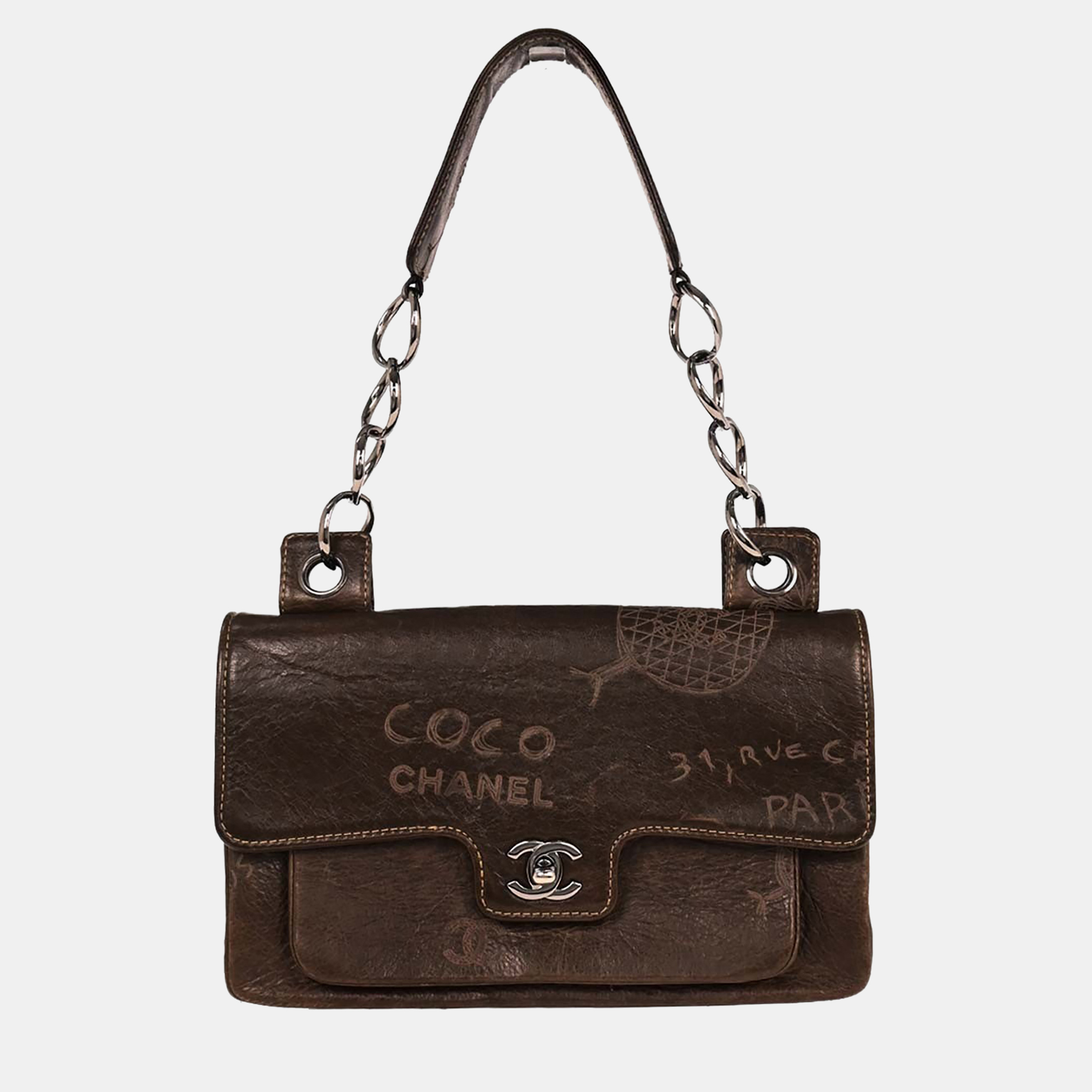 

Chanel Brown Calfskin Handbag
