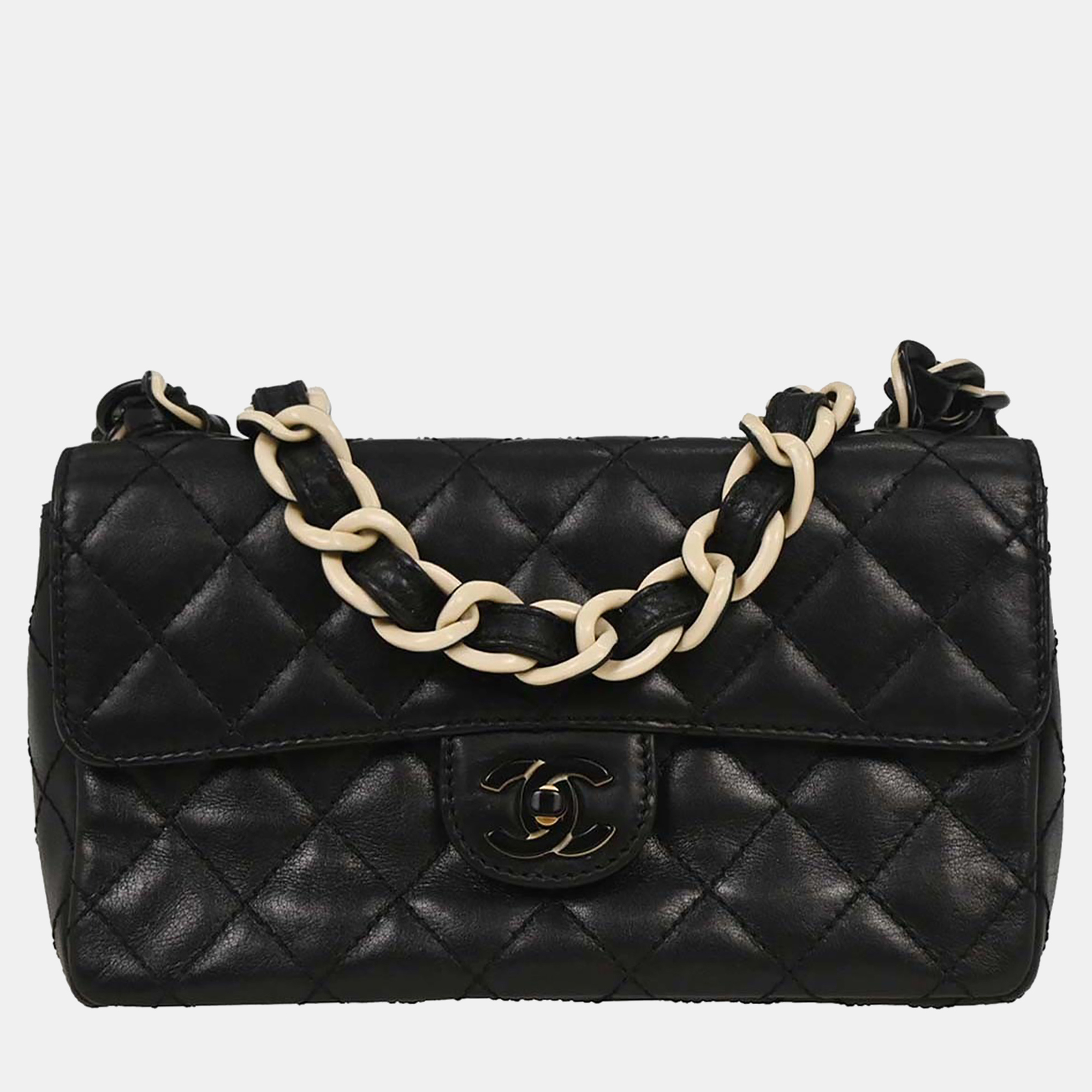 

Chanel Black Lambskin Shoulder Bag