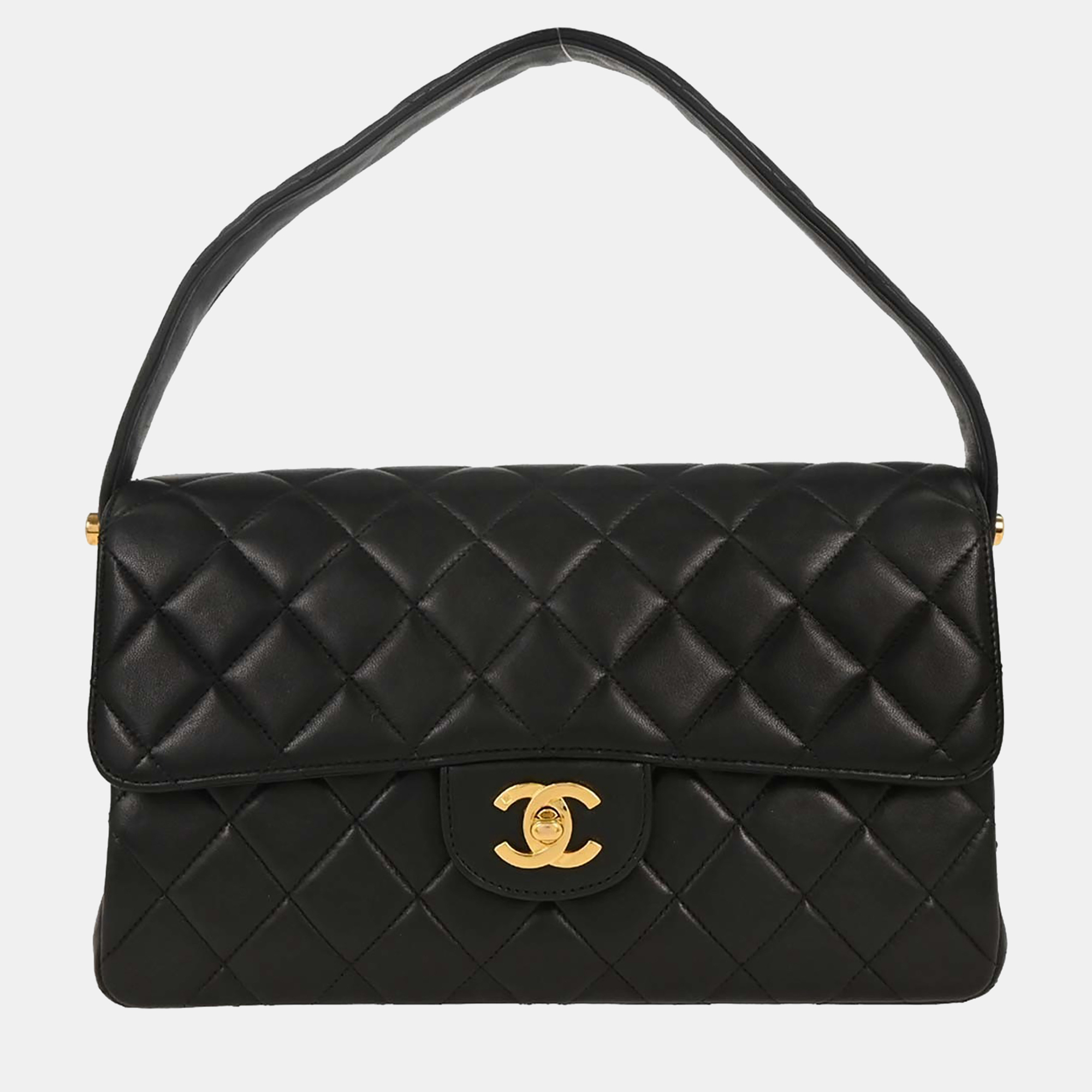 

Chanel Black Lambskin Double Sided Handbag