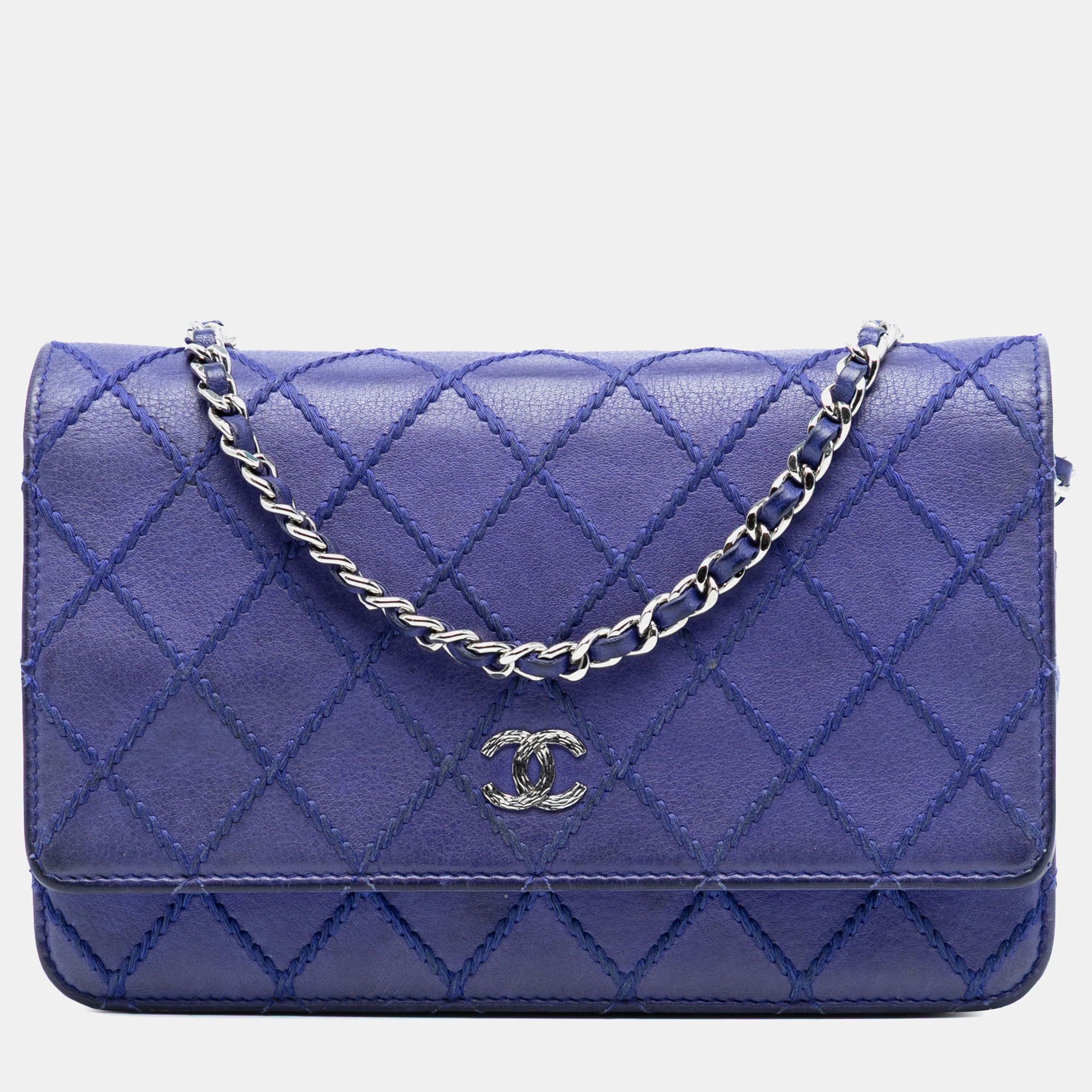 

Chanel Blue CC Quilted Calfskin Fancy Wallet On Chain