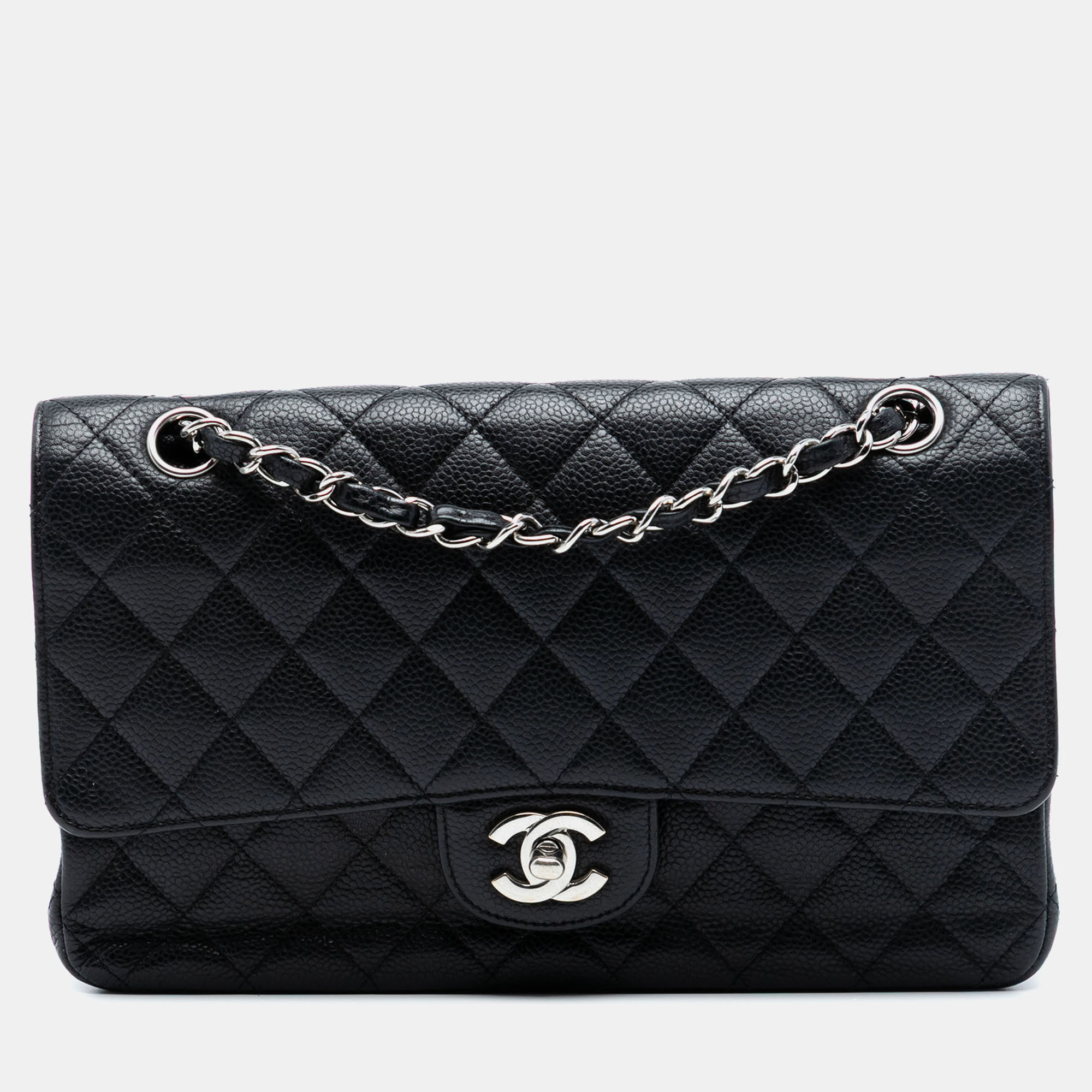 

Chanel Black Medium Classic Caviar Double Flap
