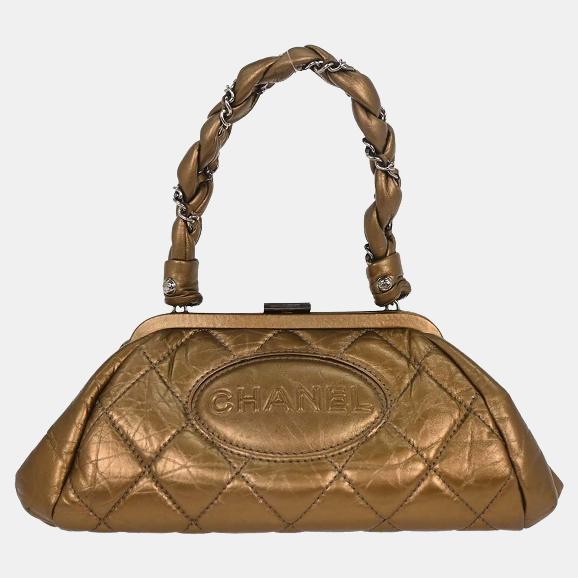 

Chanel Gold Calfskin Handbag