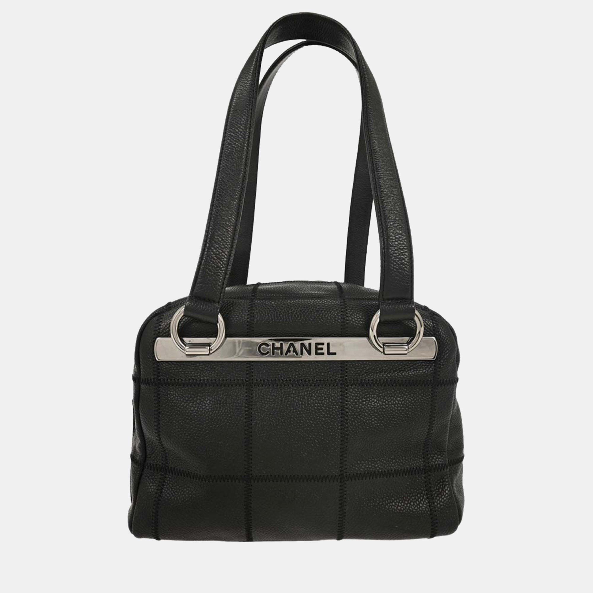 

Chanel Black Calfskin Choco Bar Handbag