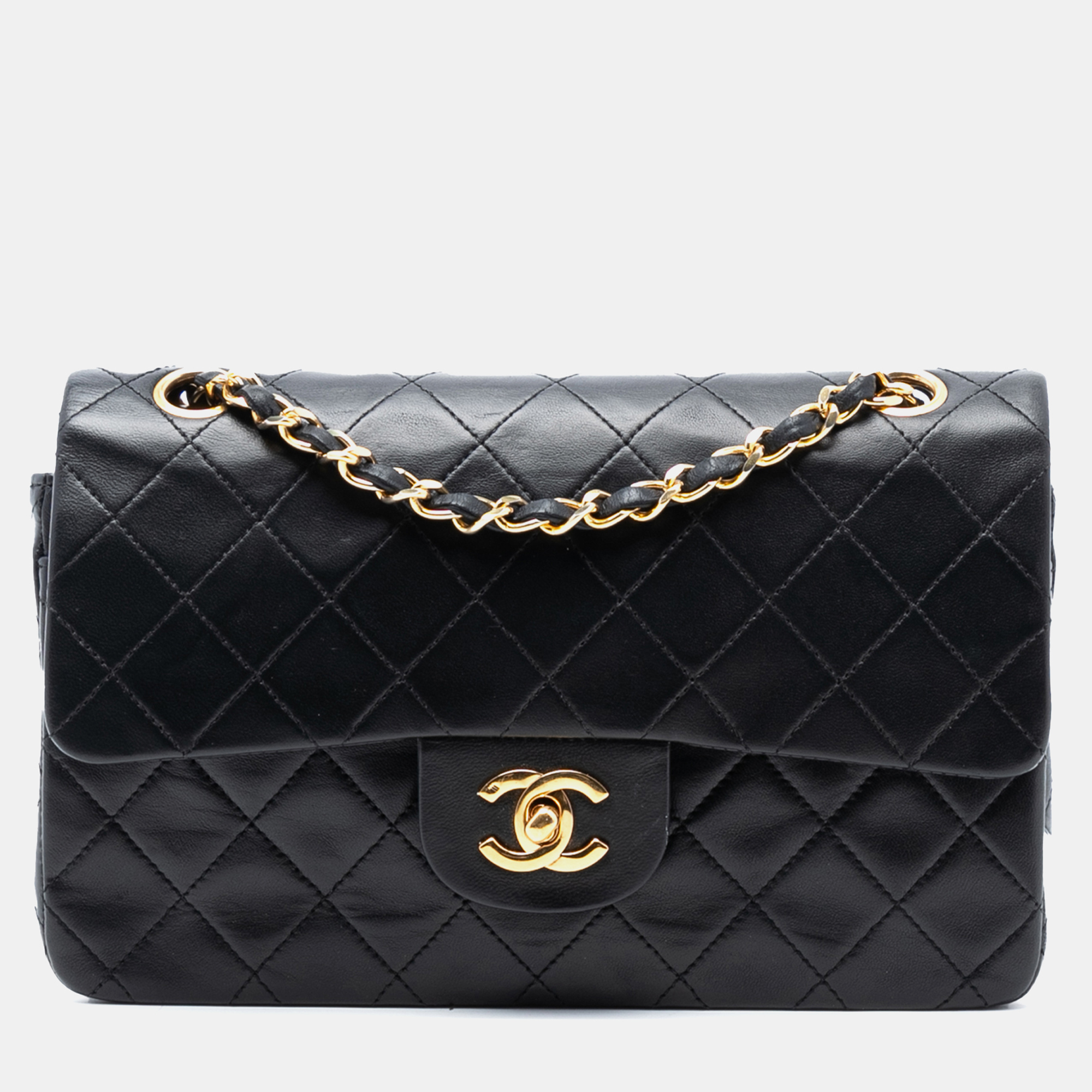 

Chanel Black Small Classic Lambskin Double Flap