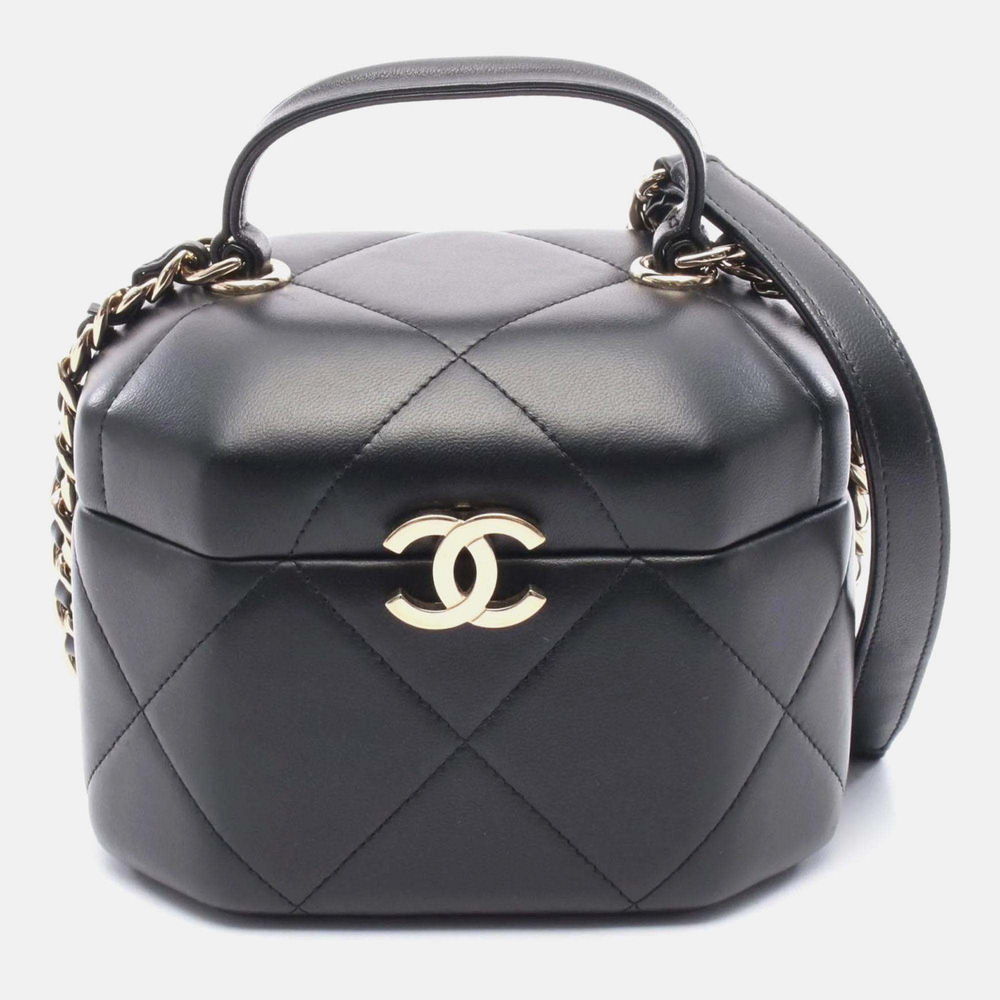 

Chanel Matelasse Small Vanity Shoulder Bag Leather Black