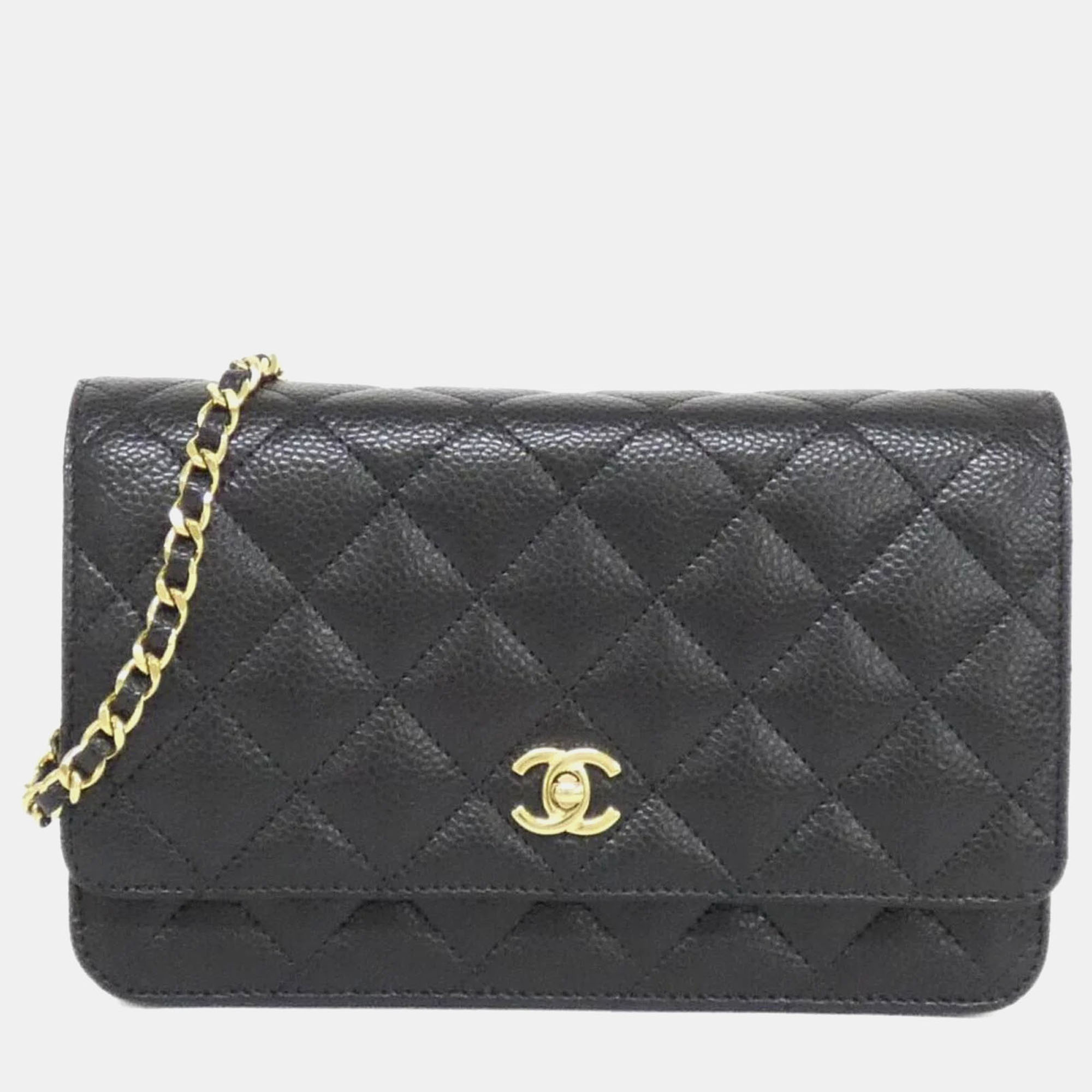 

Chanel Black Leather Chain Wallet