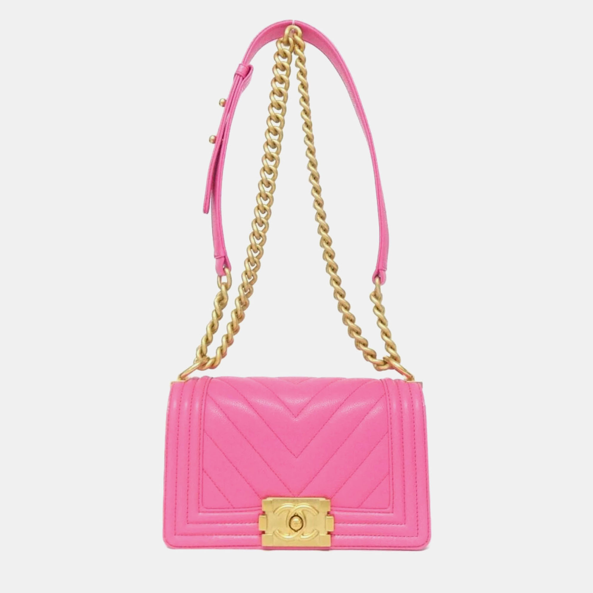 

Chanel Boy Line Shoulder Bag, Pink