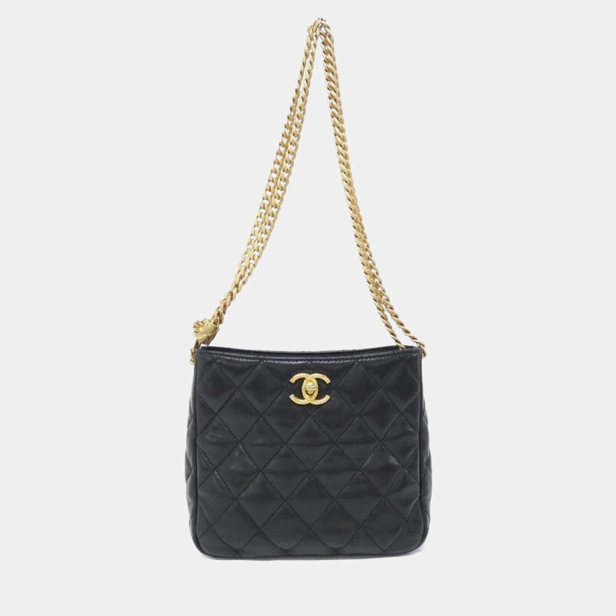 

Chanel Black Lambskin Shoulder Bag