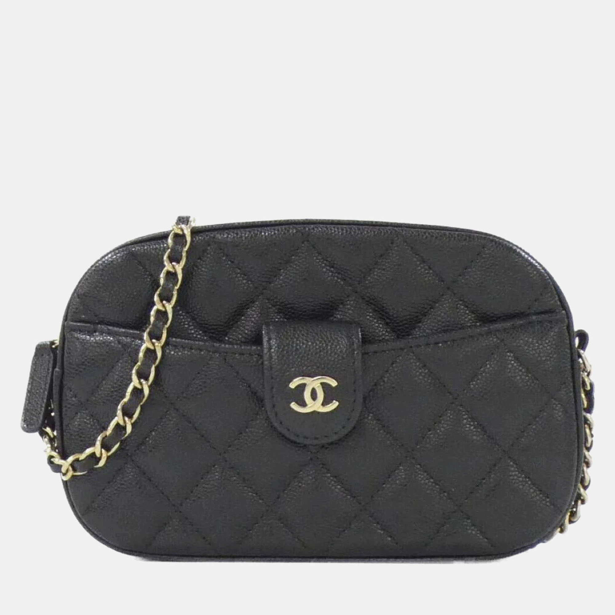 

Chanel Timeless Classic Line Black Leather Bag