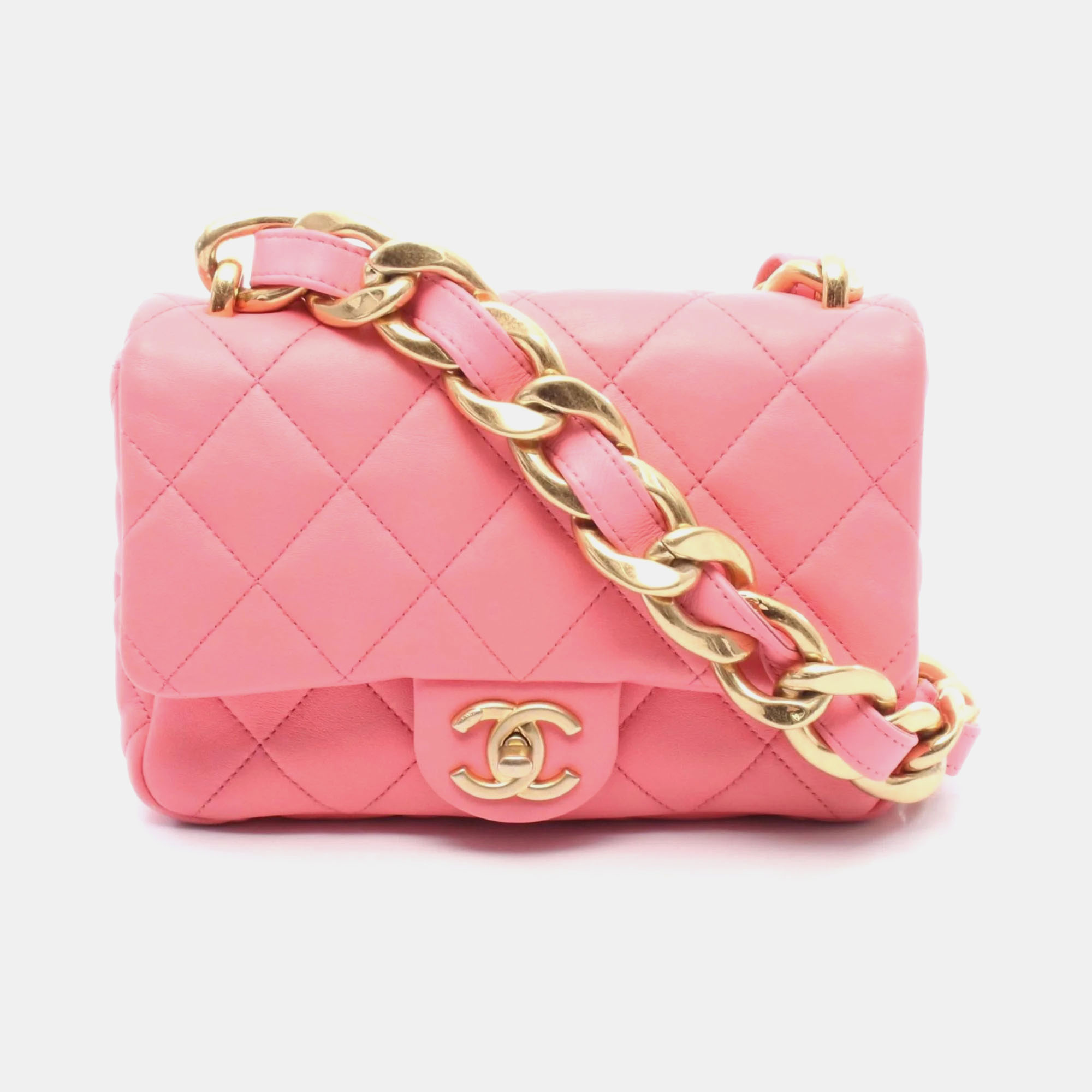 

Chanel Matelasse Shoulder Bag Leather Pink
