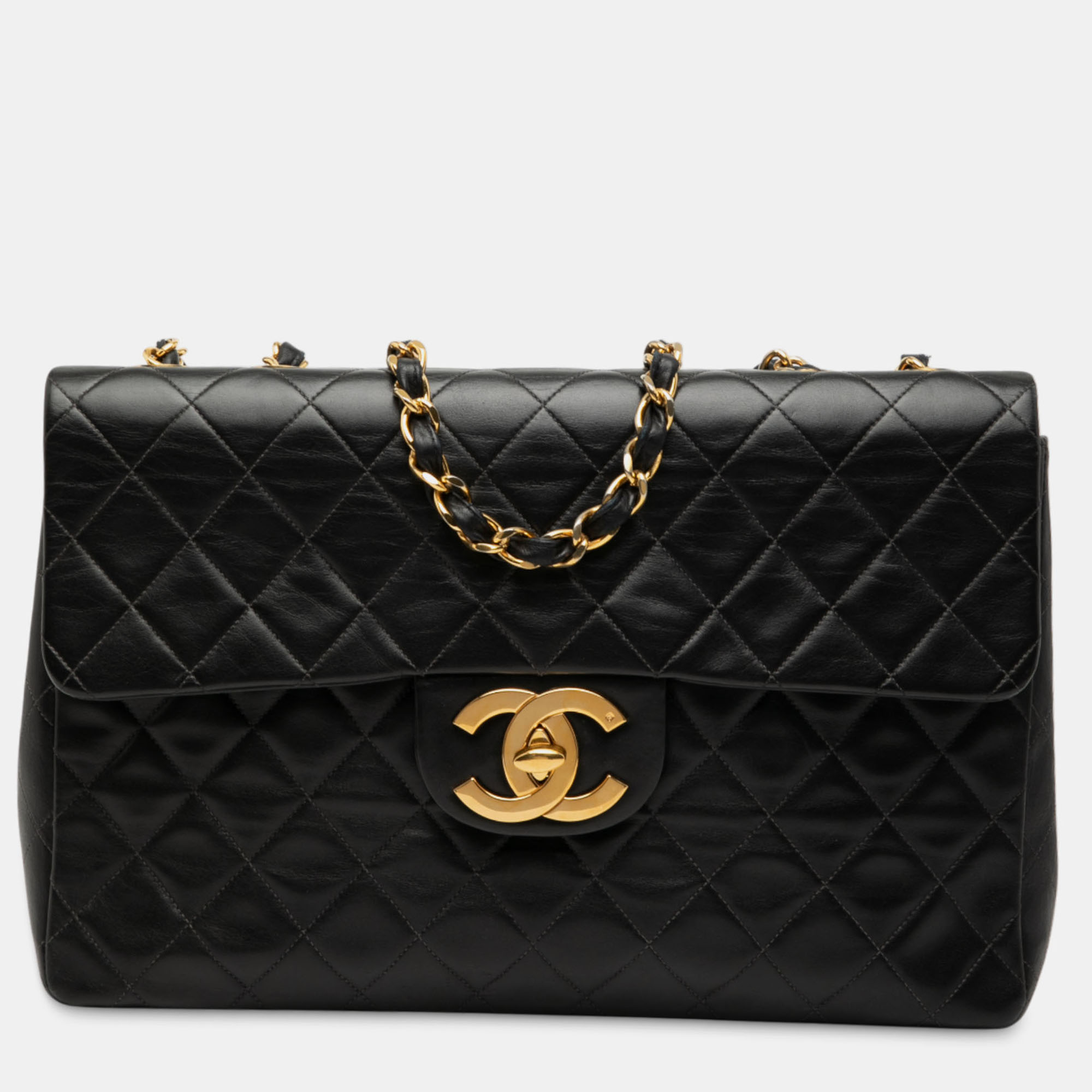 

Chanel Black Maxi  Classic Lambskin Single Flap
