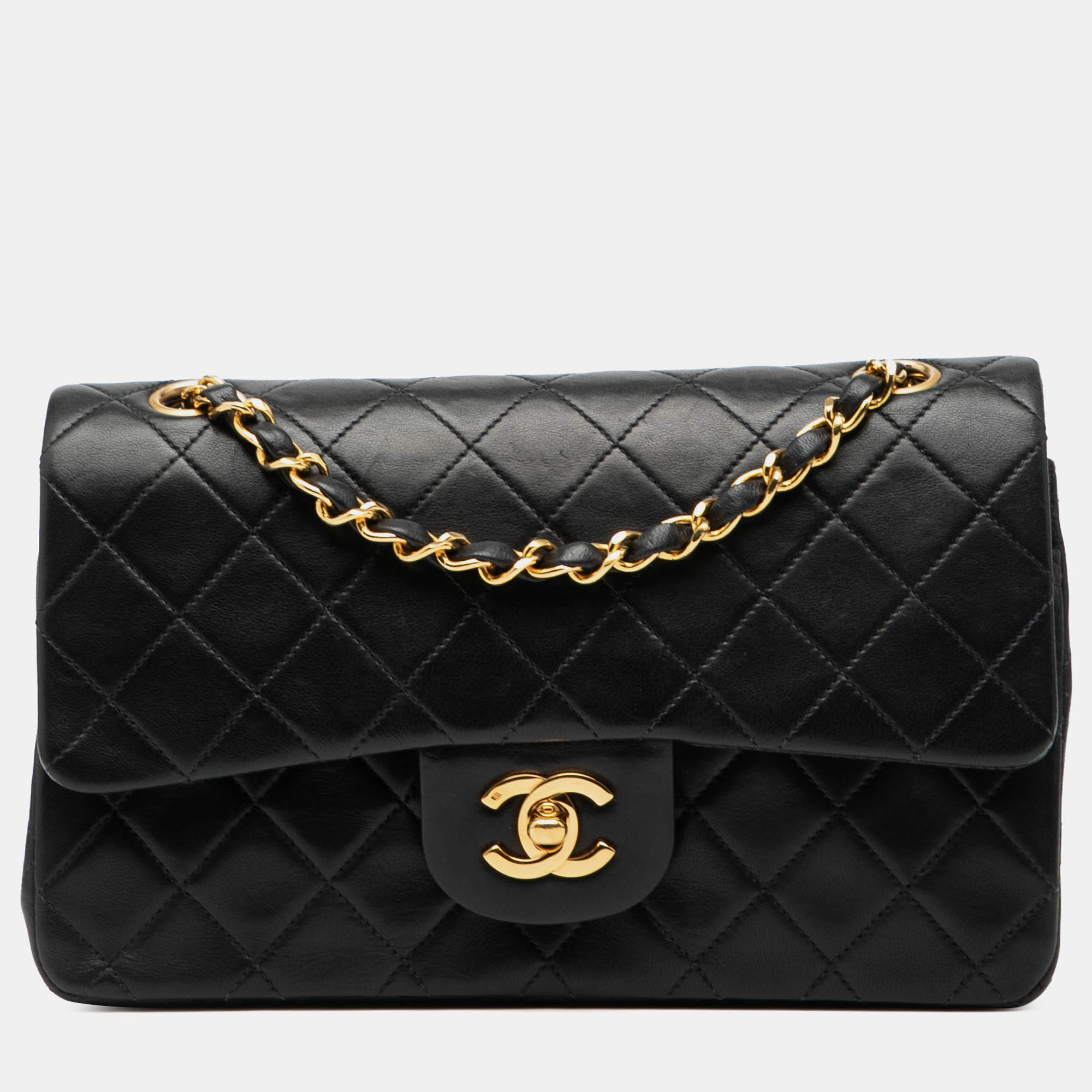

Chanel Black Small Classic Lambskin Double Flap