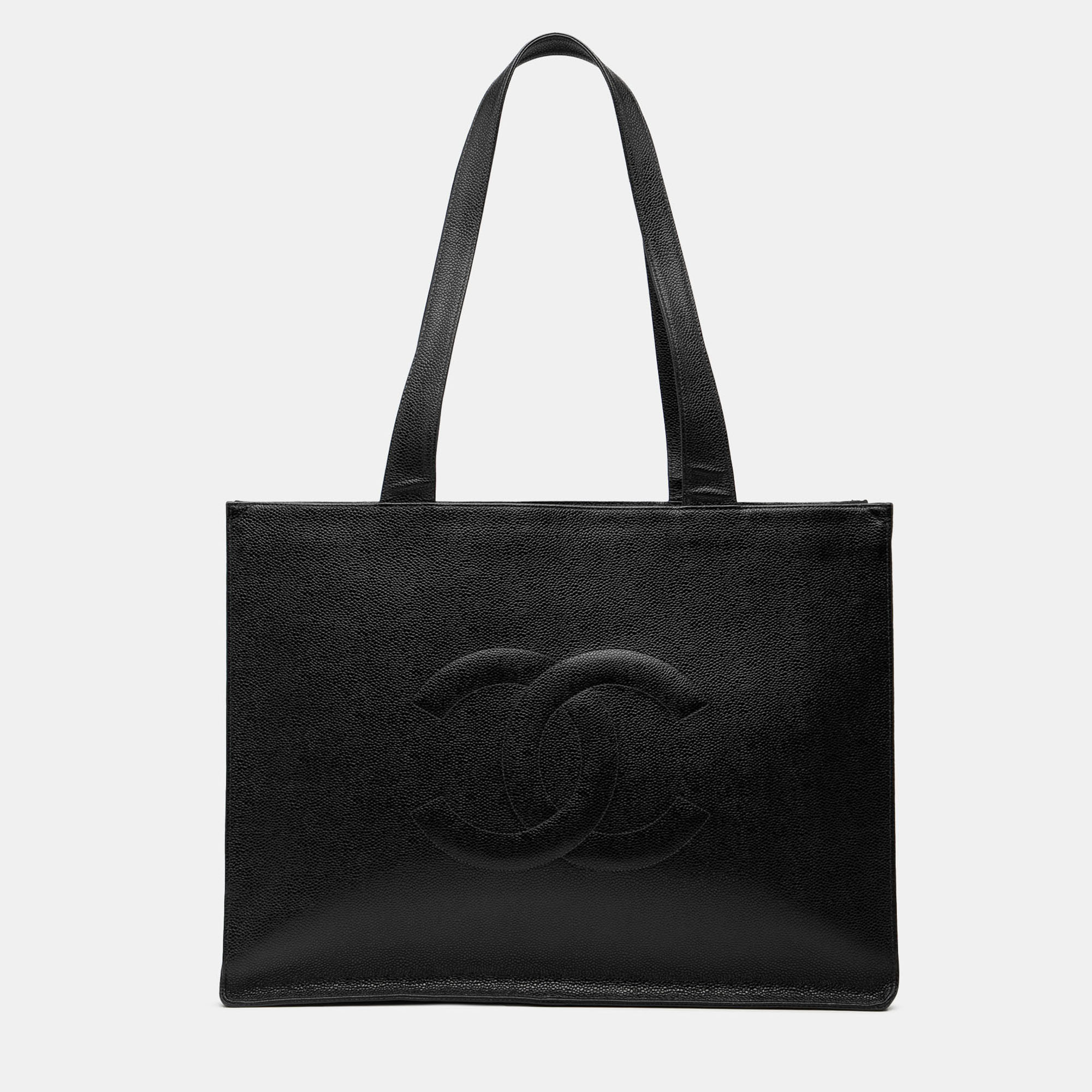 

Chanel Black CC Caviar Tote