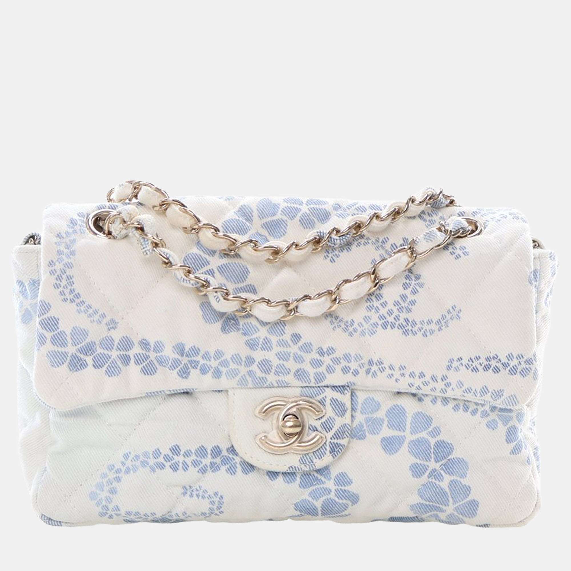

Chanel Small Blue/White Denim Coco Beach Flap Bag
