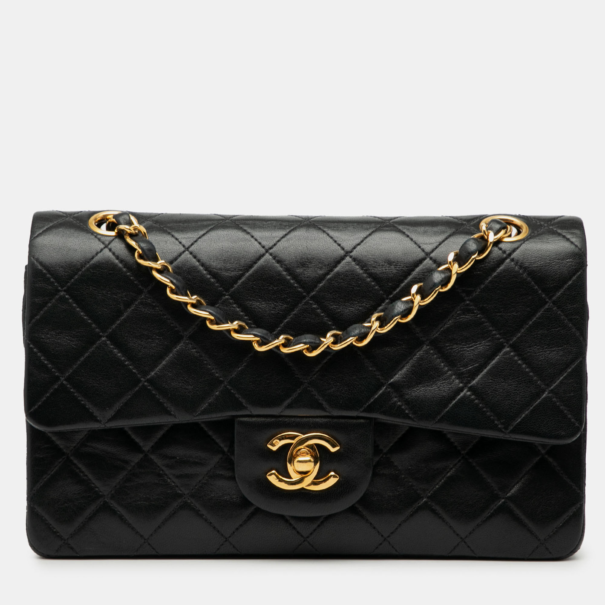 

Chanel Black Small Classic Lambskin Double Flap
