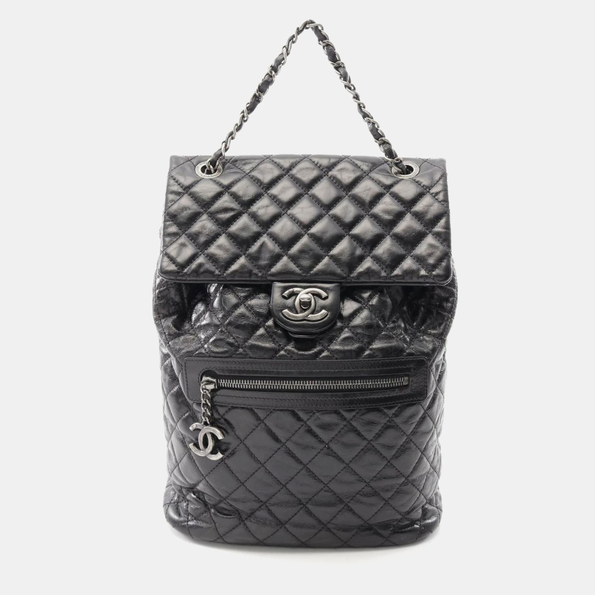 

Chanel Matelasse Backpack Leather Black