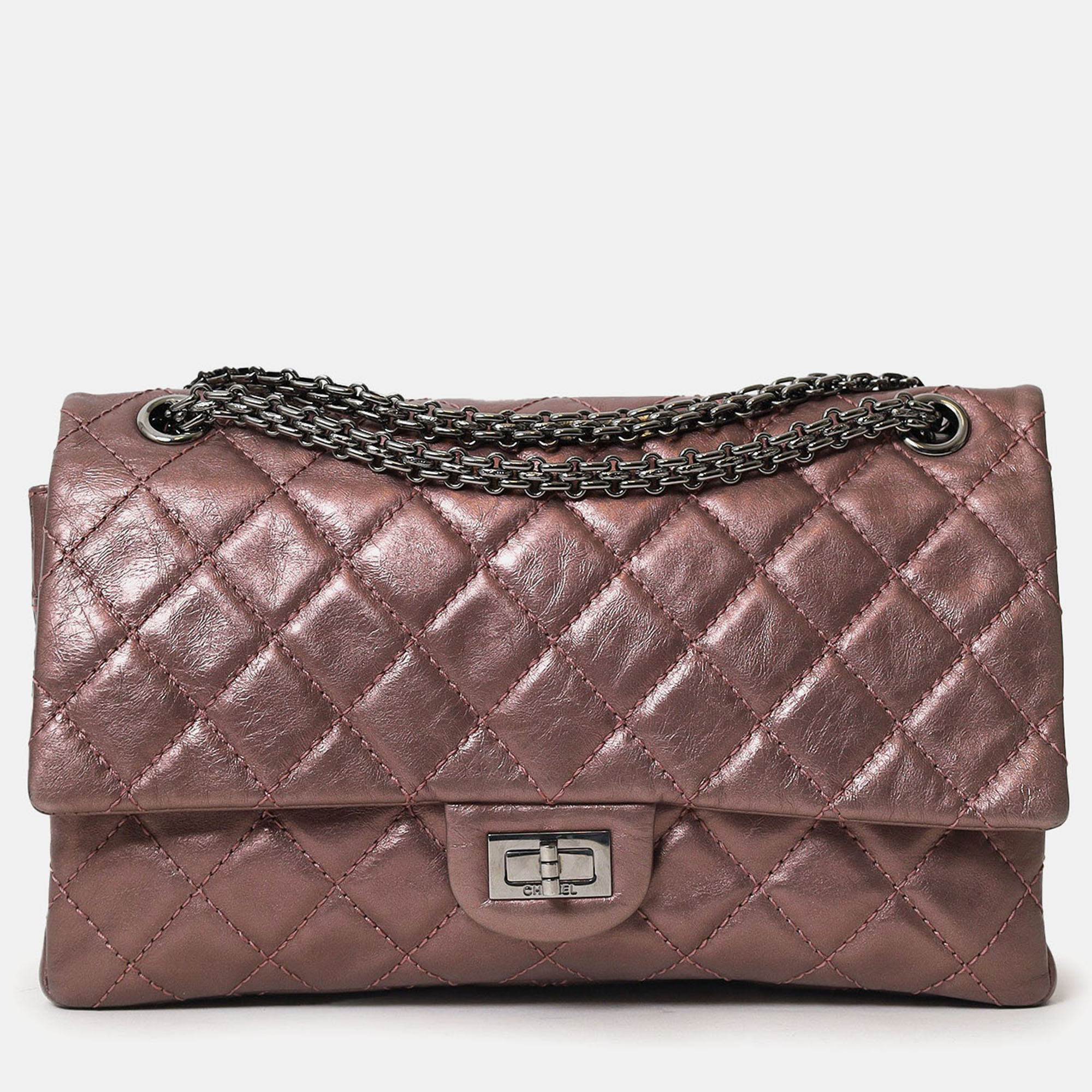 

Chanel 2008-09 Brown Metallic Aged Calfskin Quilted 2.55 Reissue Shoulder Bag