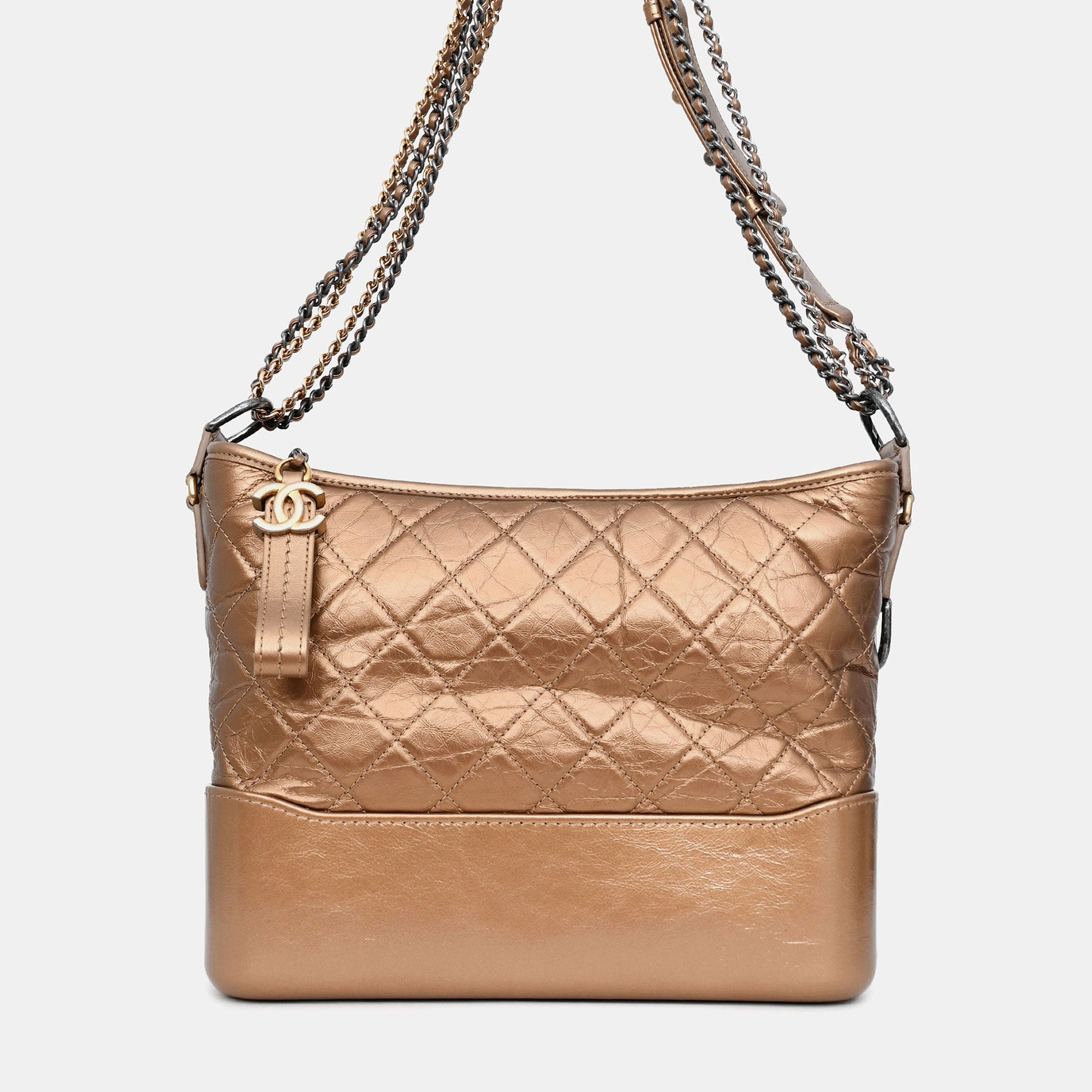 

Chanel 2017-18 Gold Medium Gabrielle Hobo