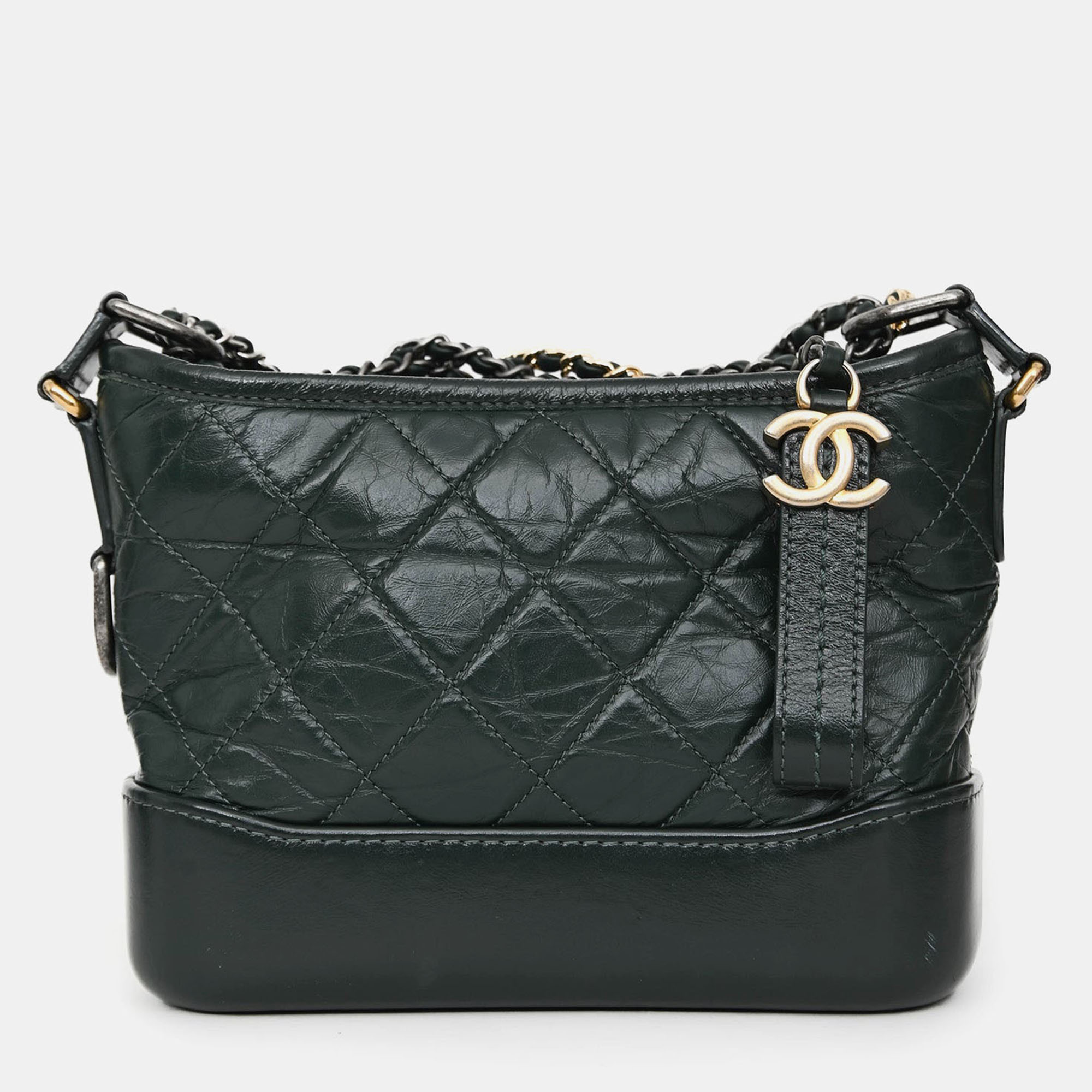 

Chanel Green Aged Leather Small Gabrielle Crossbody
