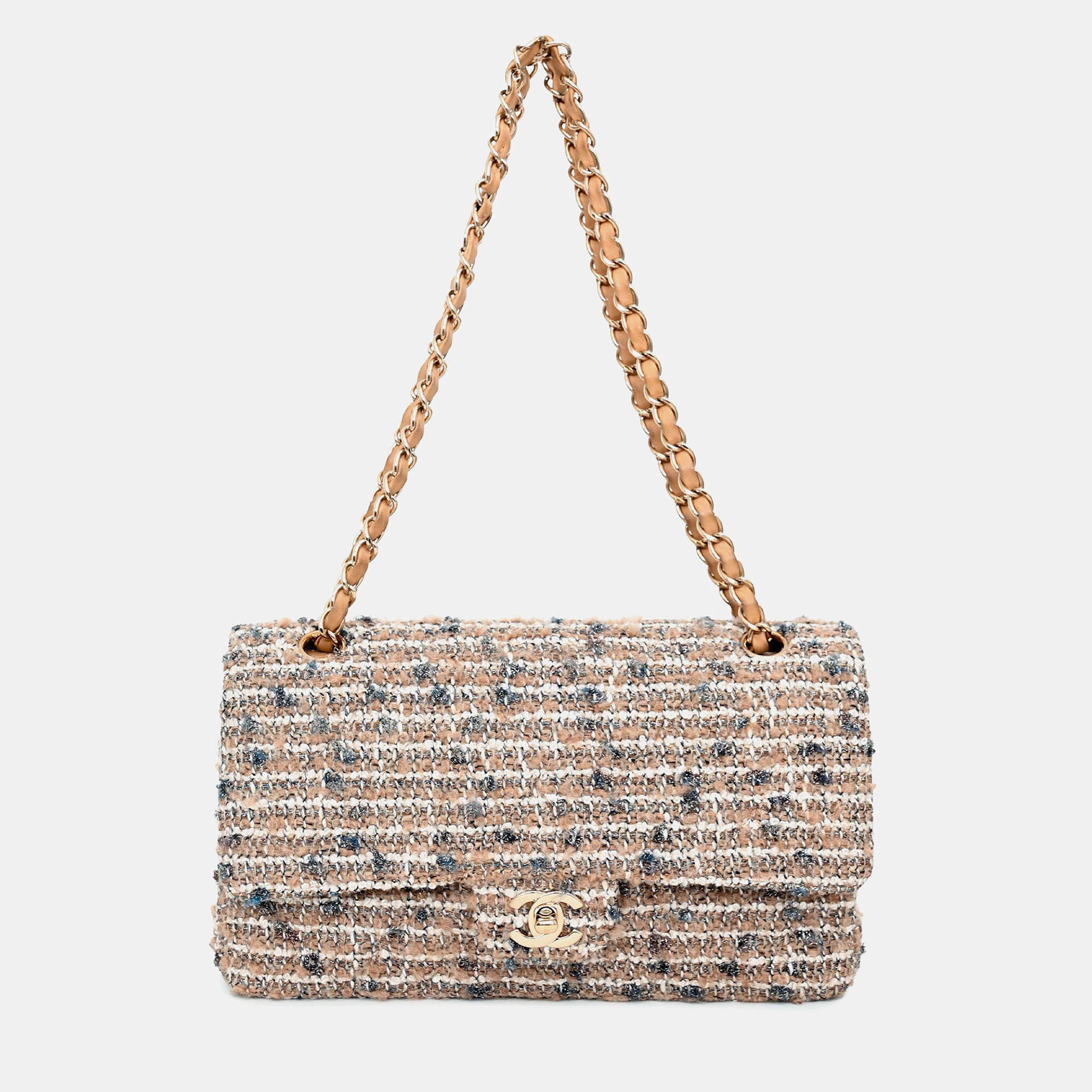 

Chanel 2005/2006 Cream Tweed Medium Double Flap